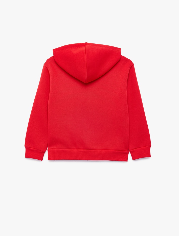 Kız Çocuk Leopar Desenli Yıldızlı Uzun Kollu Şardonlu Fermuarlı Kapşonlu Sweatshirt