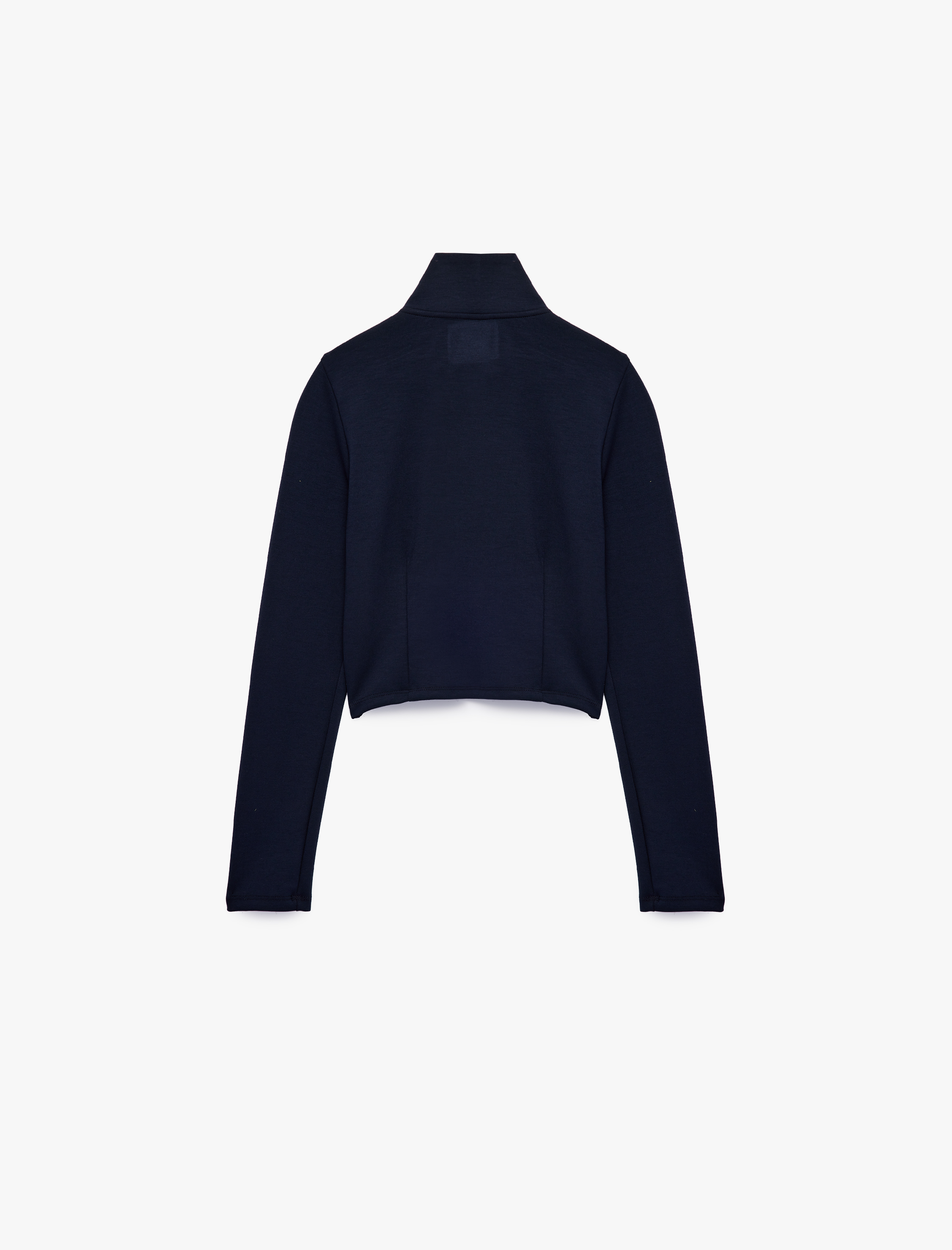   Rahat Kalıp Uzun Kollu Dik Yaka Fermuarlı Spor Sweatshirt