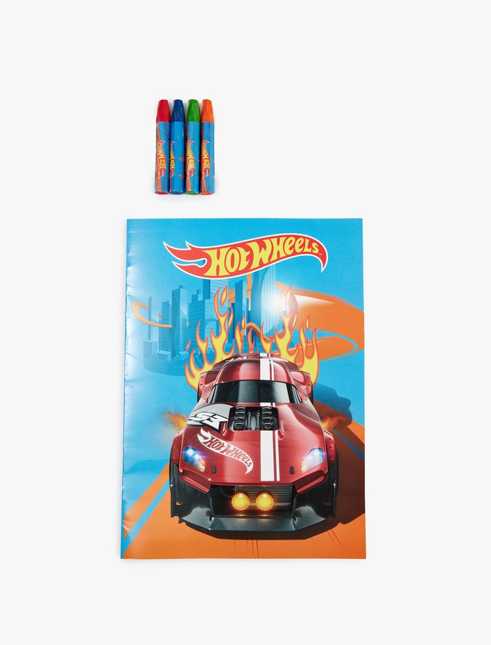 Kadın Hot Wheels Lisanslı 4’lü Keçeli Kalemli ve Defterli Boyama Seti