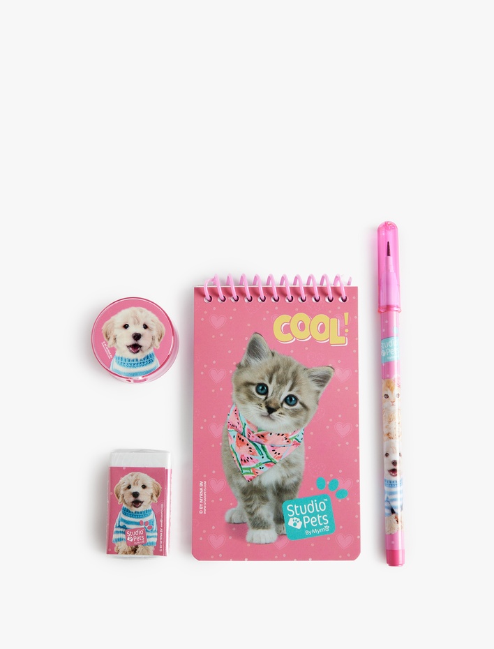 Kadın Studio Pets Lisanslı Kırtasiye Seti