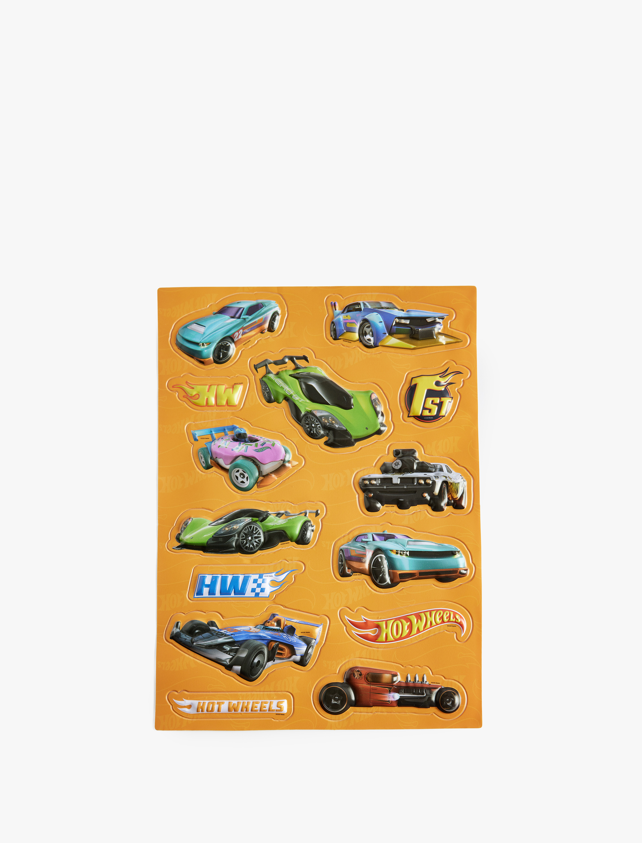  Kadın Hot Wheels Lisanslı Otomobil Temalı Sticker Seti