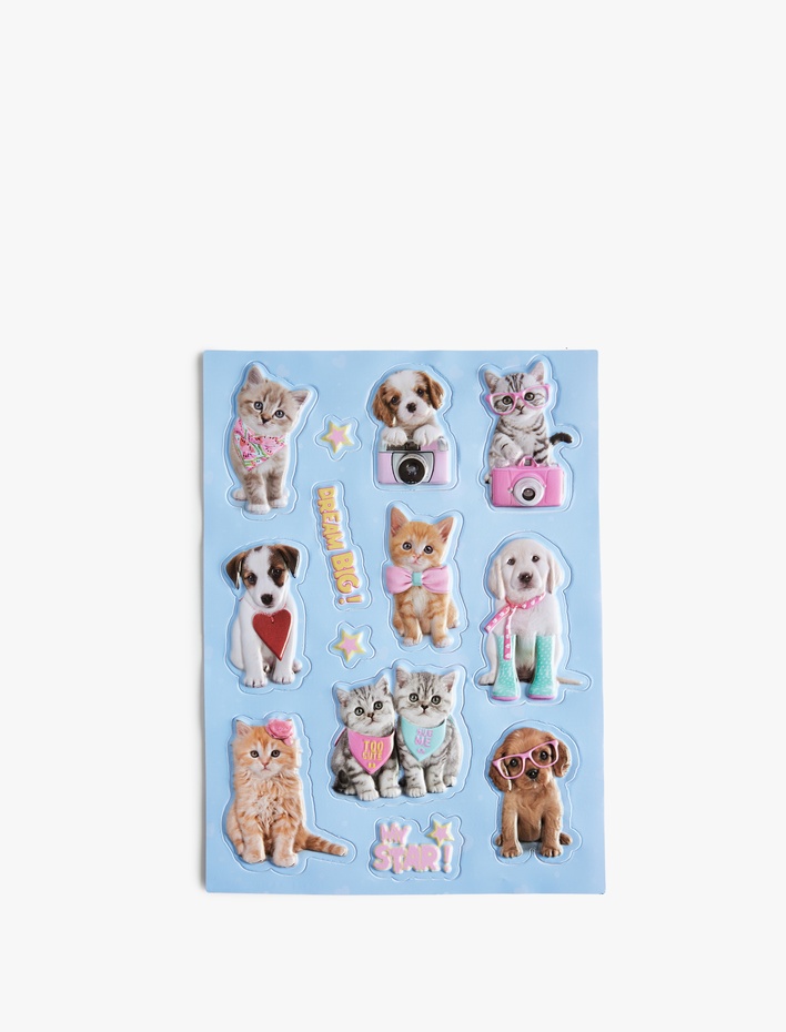 Kadın Studio Pets Lisanslı Evcil Hayvan Figürlü Sticker Seti