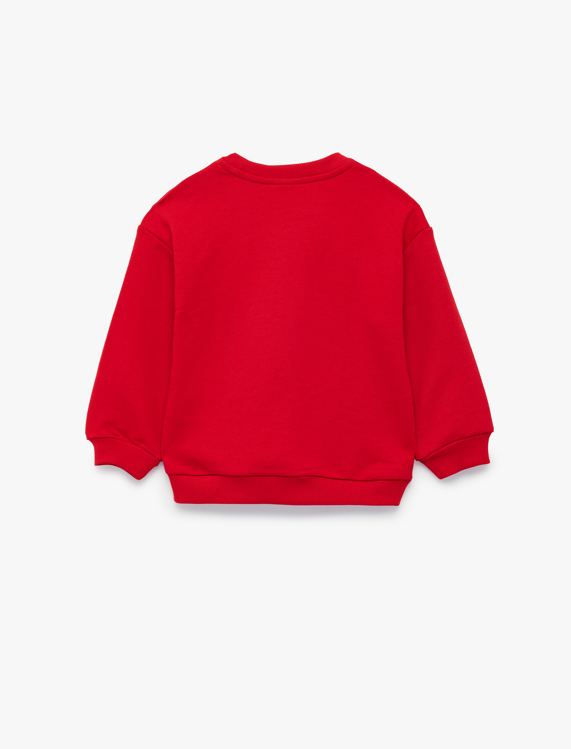  Kız Bebek Pamuklu Bisiklet Yaka Uzun Kollu Baskılı Sweatshirt