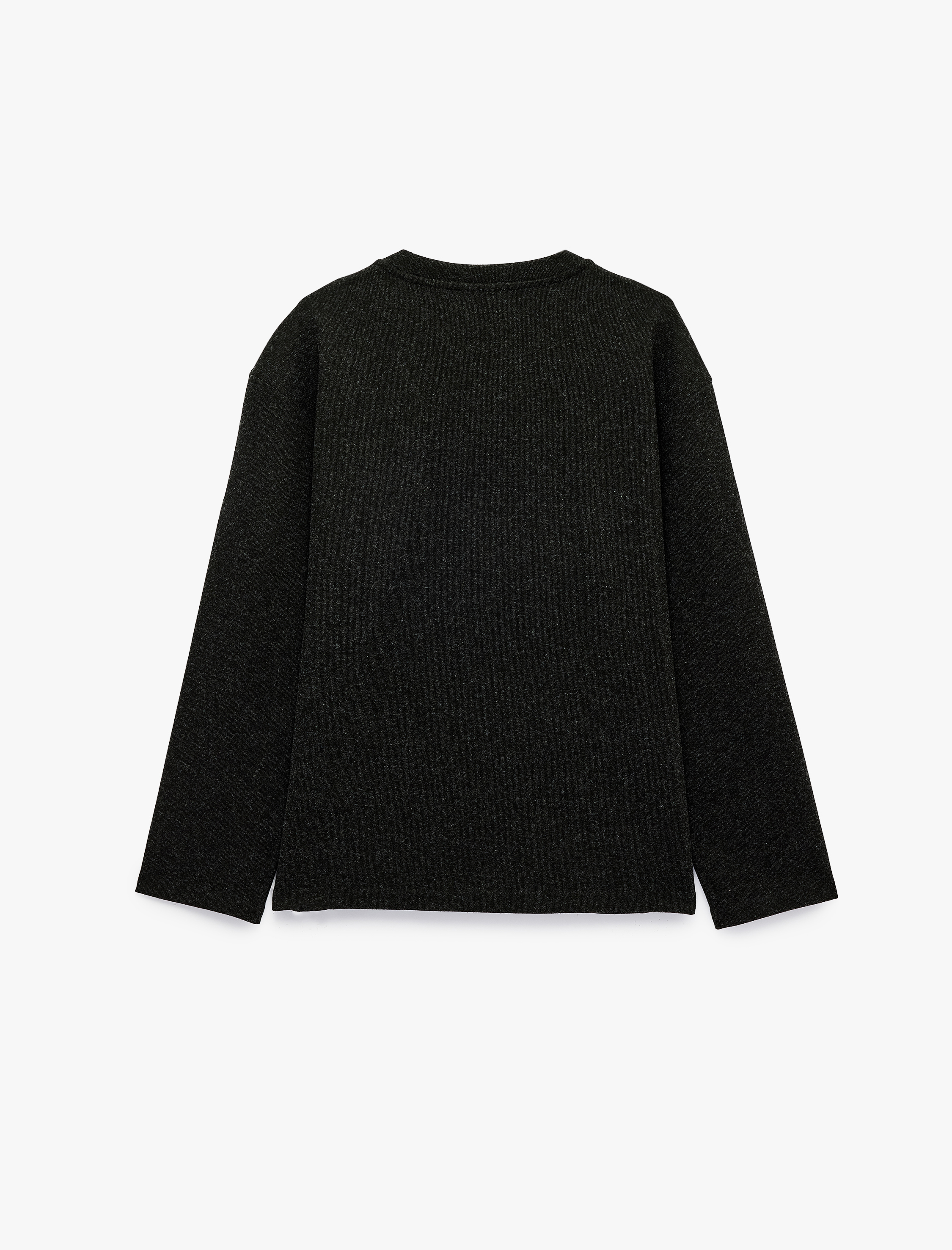   Uzun Kollu Rahat Kalıp Viskon Karışımlı Yarım Fermuarlı Sweatshirt