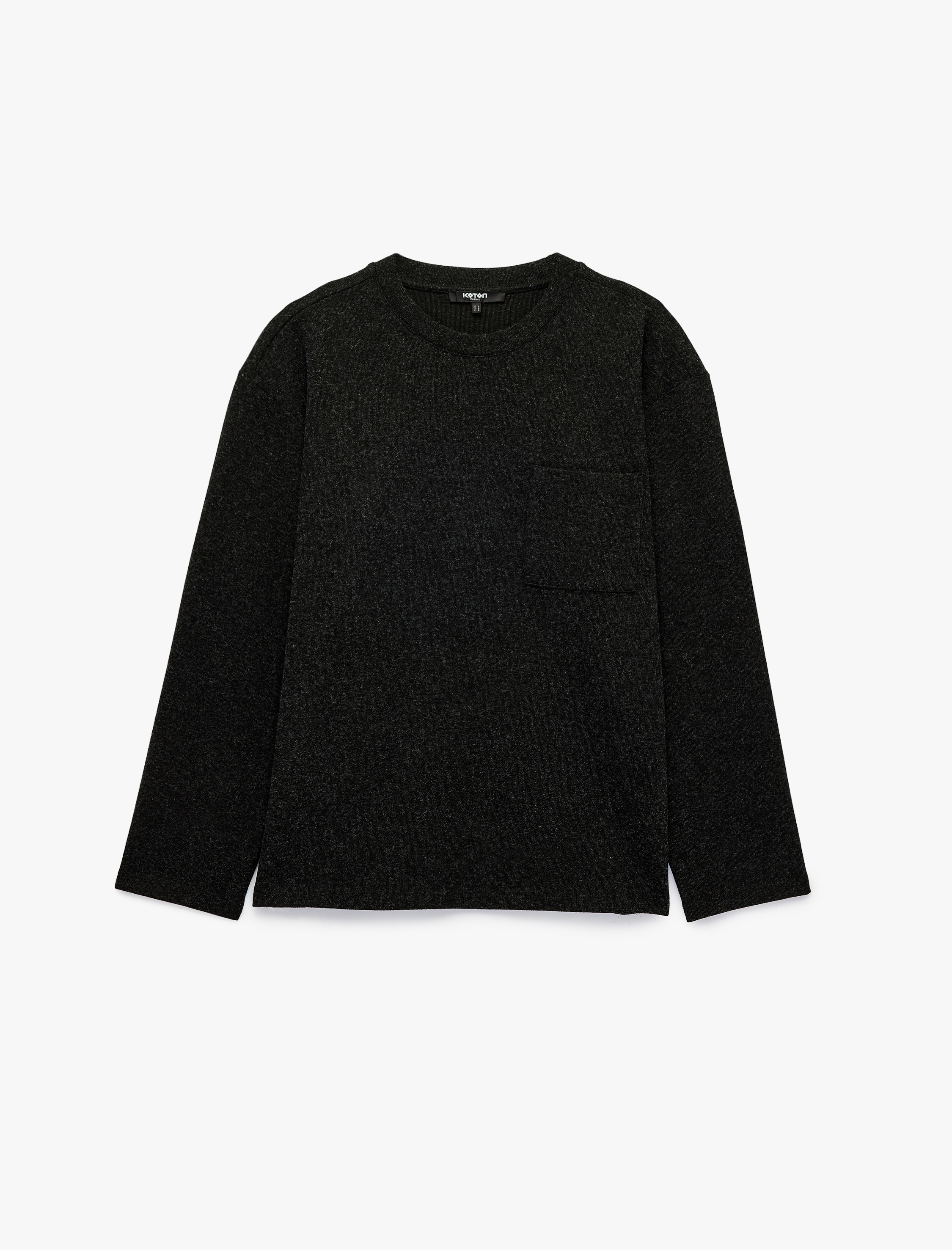  Uzun Kollu Rahat Kalıp Viskon Karışımlı Yarım Fermuarlı Sweatshirt