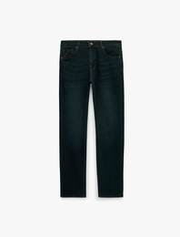 Pamuklu Cepli Normal Bel Slim Fit Jean Pantolon - Brad Jean