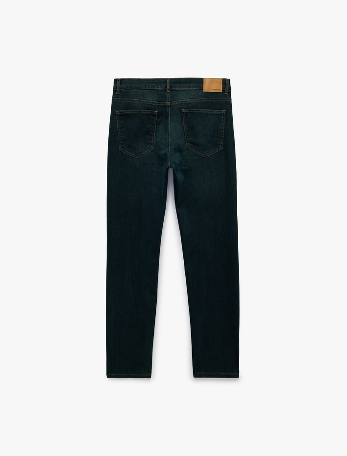  Pamuklu Cepli Normal Bel Slim Fit Jean Pantolon - Brad Jean