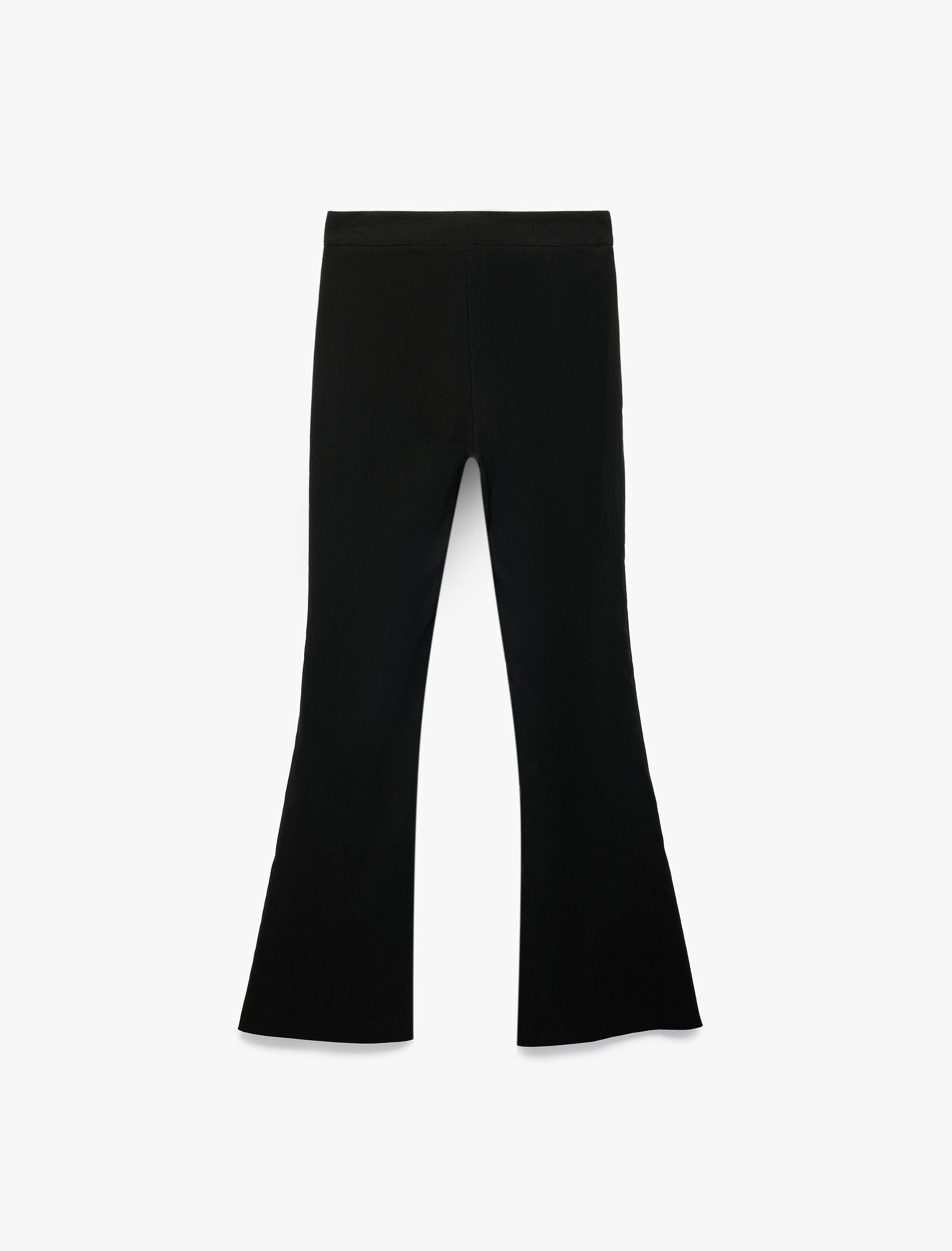   Viskon Karışımlı Slim Fit İspanyol Paça Pantolon