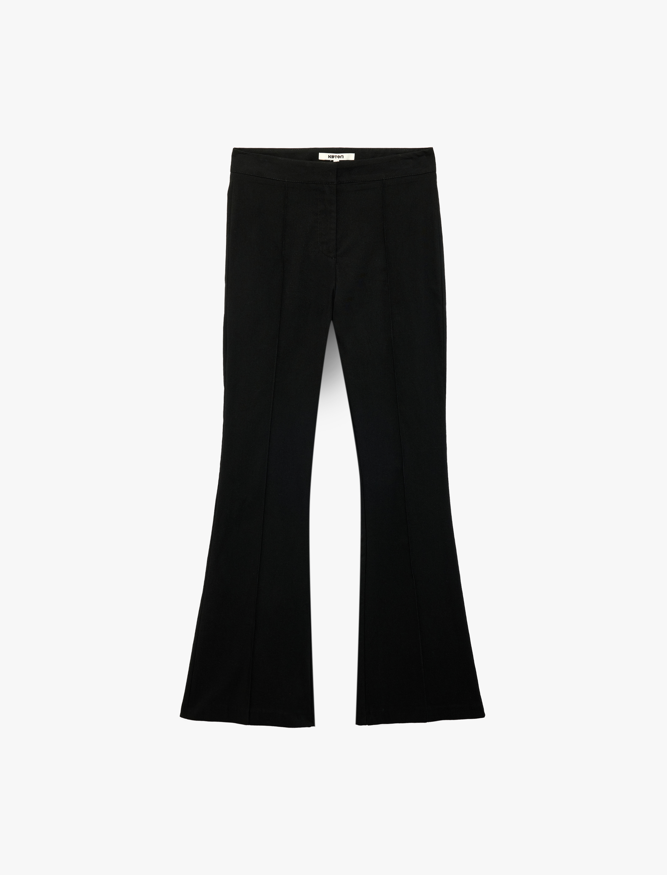   Viskon Karışımlı Slim Fit İspanyol Paça Pantolon