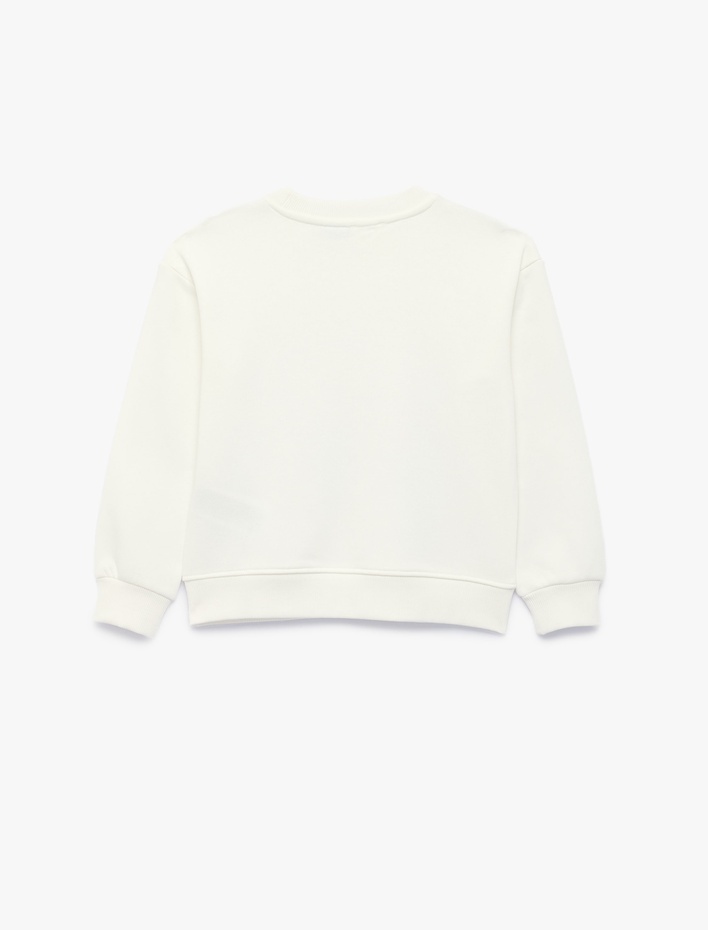 Kız Çocuk KPop Demon Hunters Baskılı Şardonlu Uzun Kollu Bisiklet Yaka Lisanslı Sweatshirt