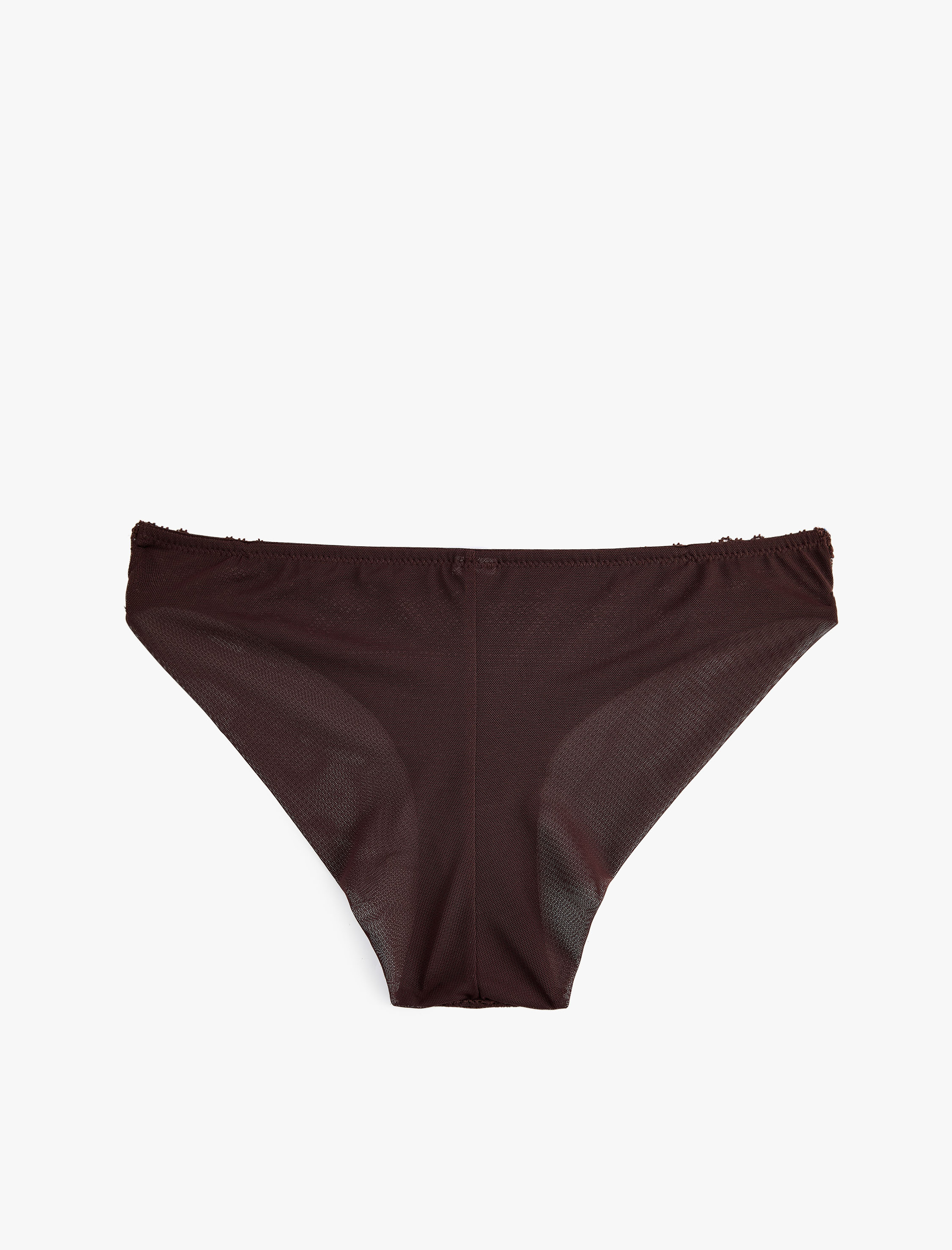   Normal Bel Rahat Kalıp Dantelli Brief Külot