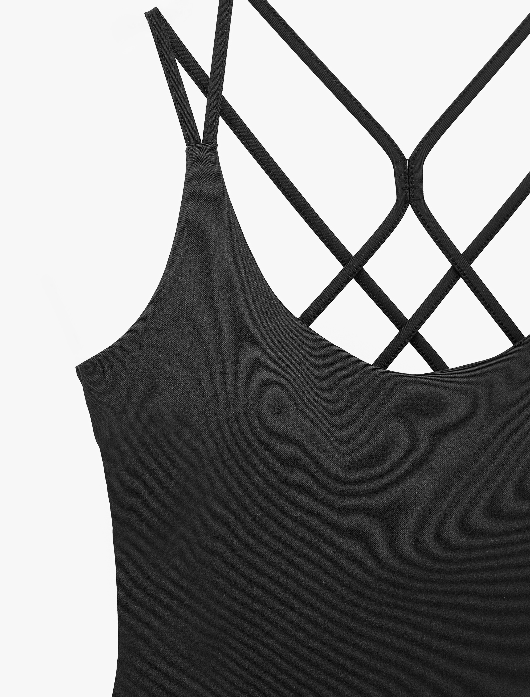   Slim Fit  Çapraz İp Askılı Sırt Detaylı Spor Atlet