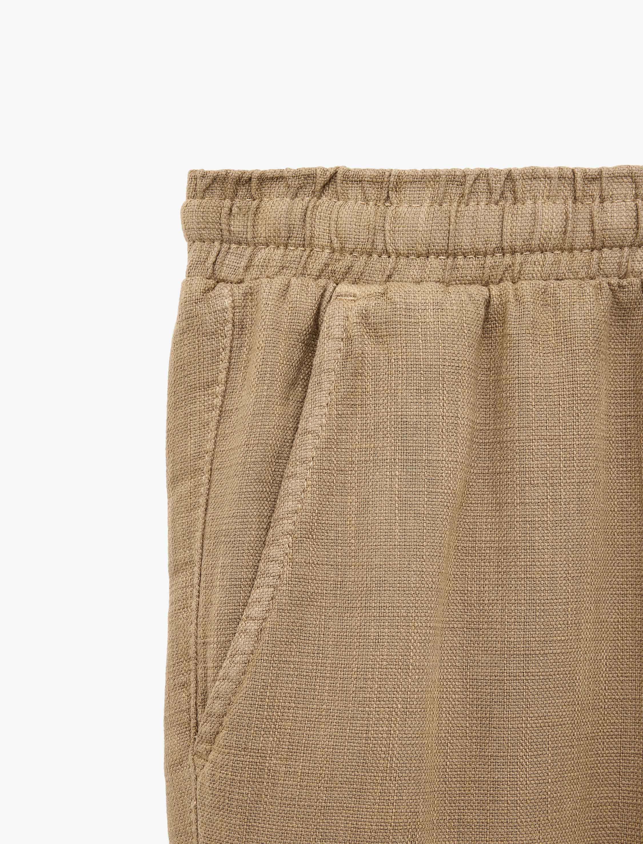   Regular Fit Pamuklu Cepli Beli Bağcıklı Lastikli Pantolon