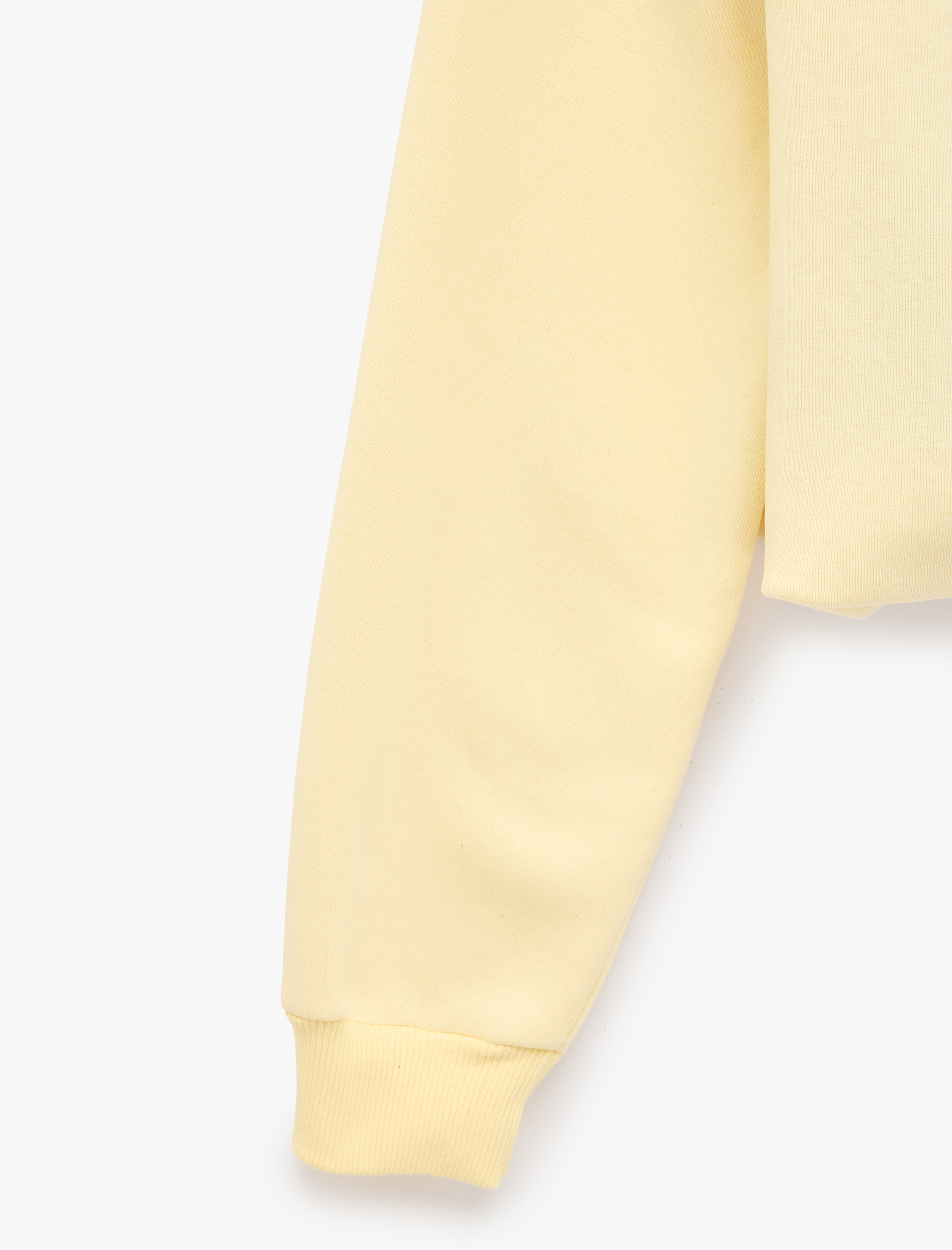   Şardonlu Rahat Kalıp Bisiklet Yaka Uzun Kollu Katmanlı Baskılı Sweatshirt