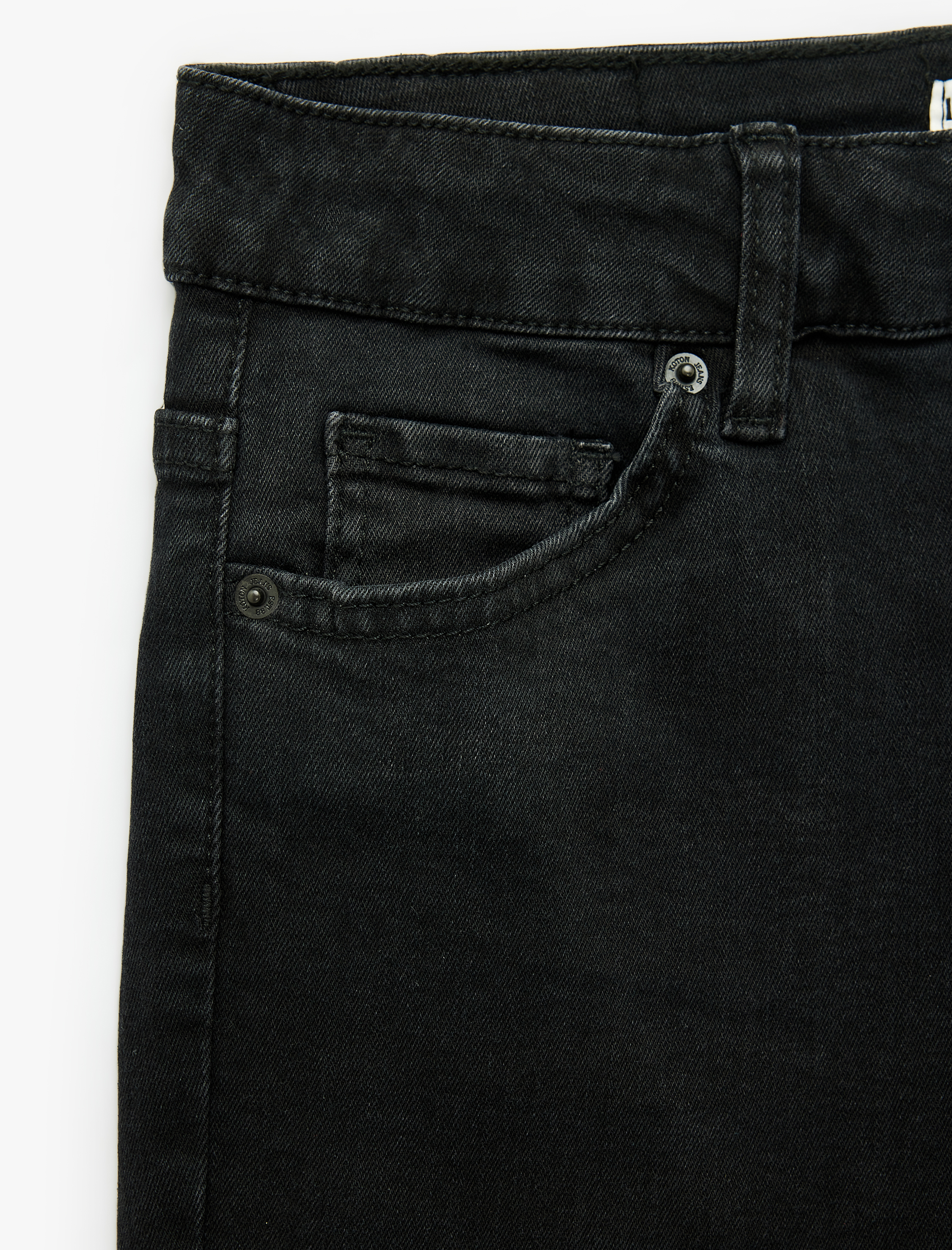   Yüksek Bel Düğmeli Cepli Pamuklu Dar Kesim Denim Pantolon - Skinny Push Up Fit Jean