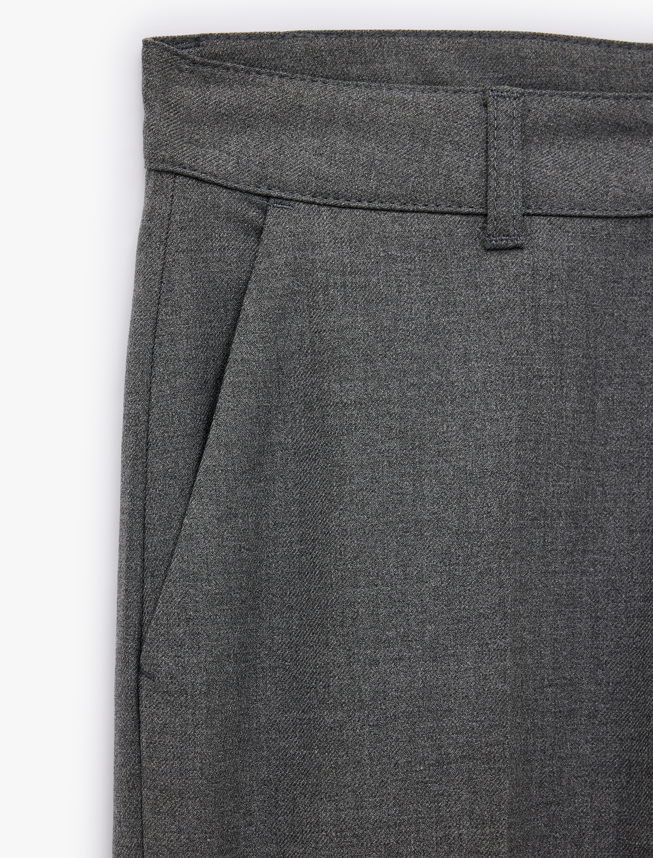   Viskon Cepli Slim Fit Pileli Kumaş Pantolon