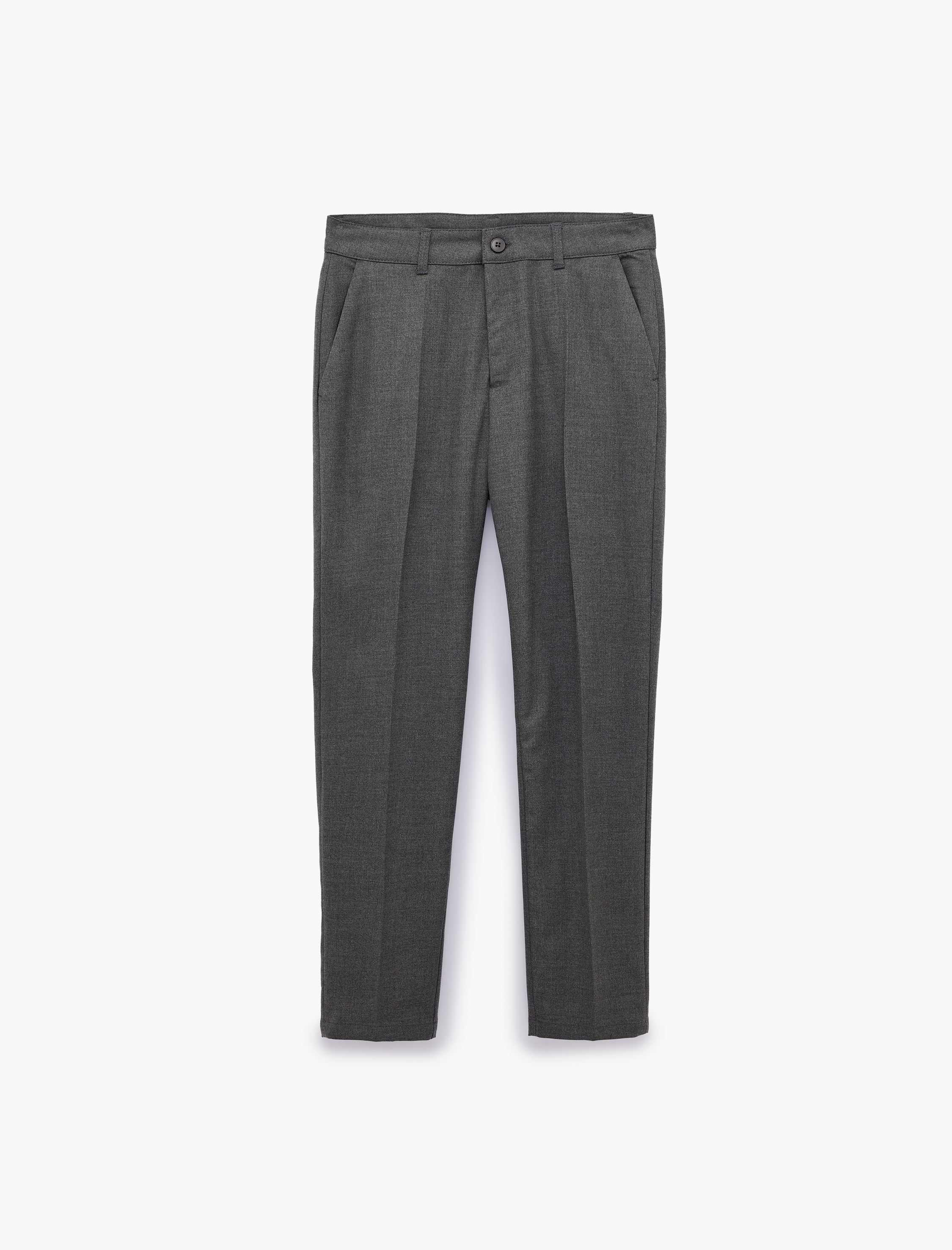   Viskon Cepli Slim Fit Pileli Kumaş Pantolon