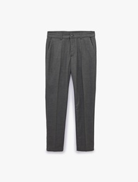Viskon Cepli Slim Fit Pileli Kumaş Pantolon