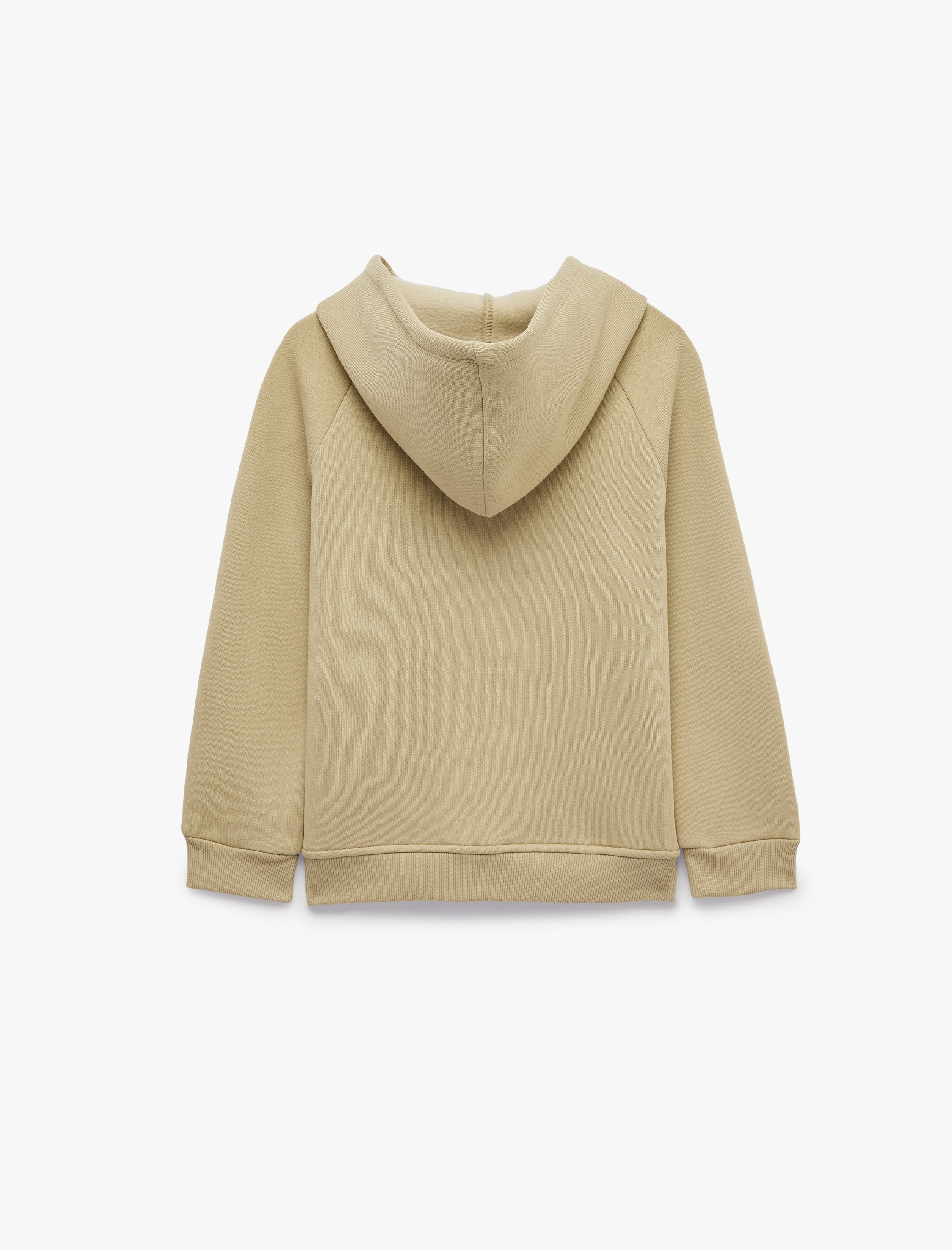  Erkek Çocuk Baskılı Pamuklu Cepli Üç İplik Şardonlu Kapşonlu Fermuarlı Sweatshirt