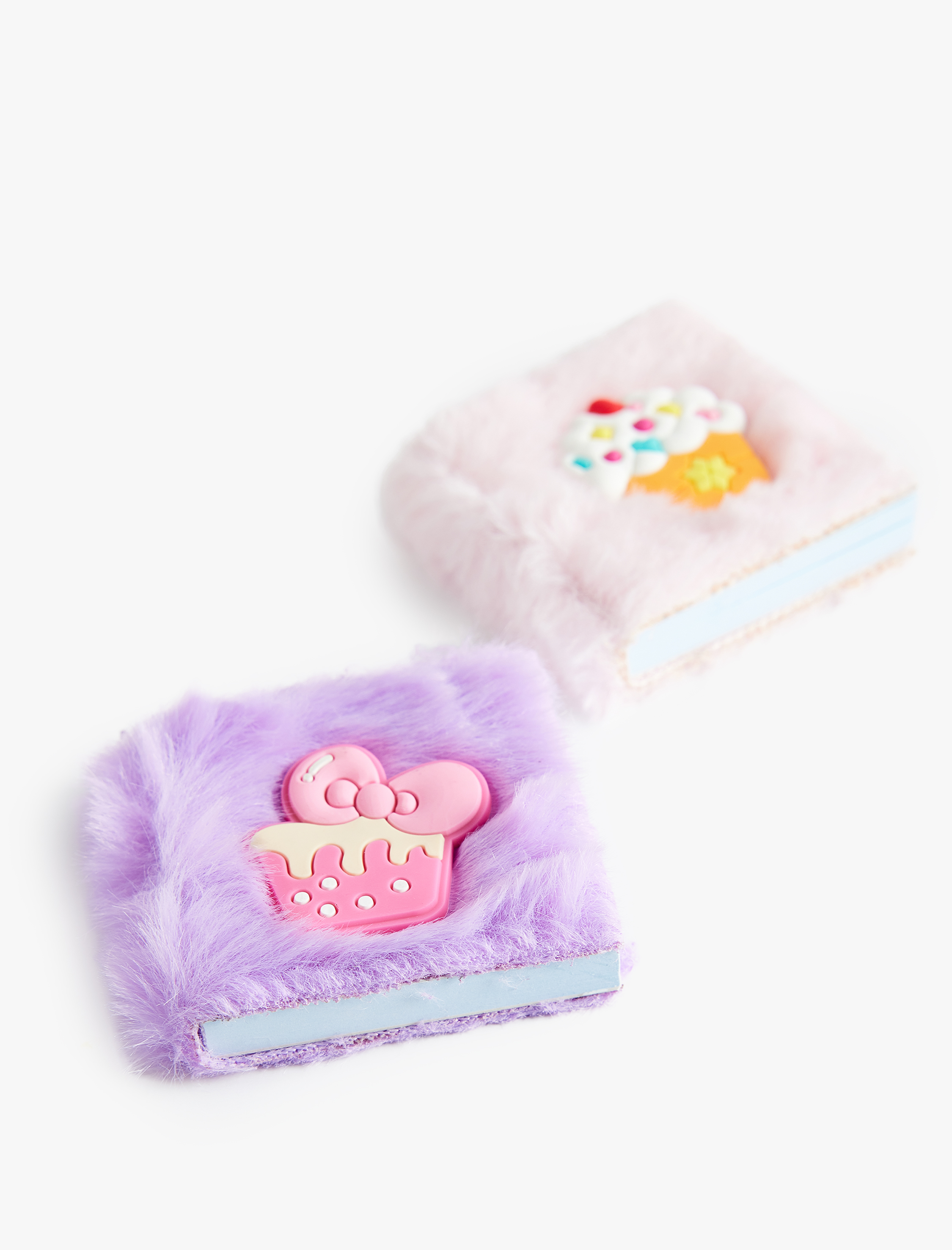  Kadın Pelüş Kapaklı Cupcake Figürlü 2’li Mini Defter Seti