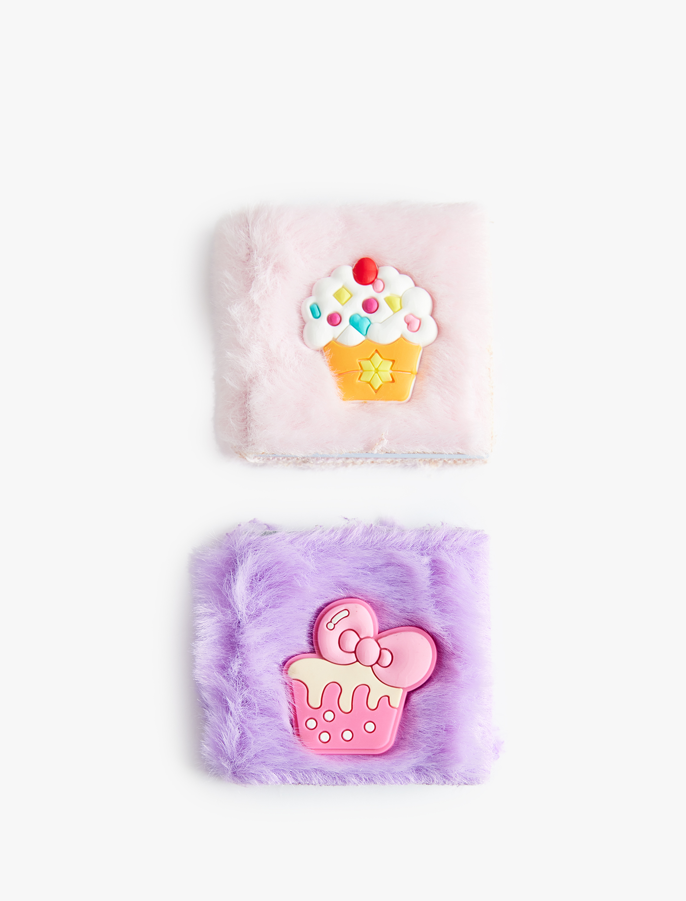 Kadın Pelüş Kapaklı Cupcake Figürlü 2’li Mini Defter Seti