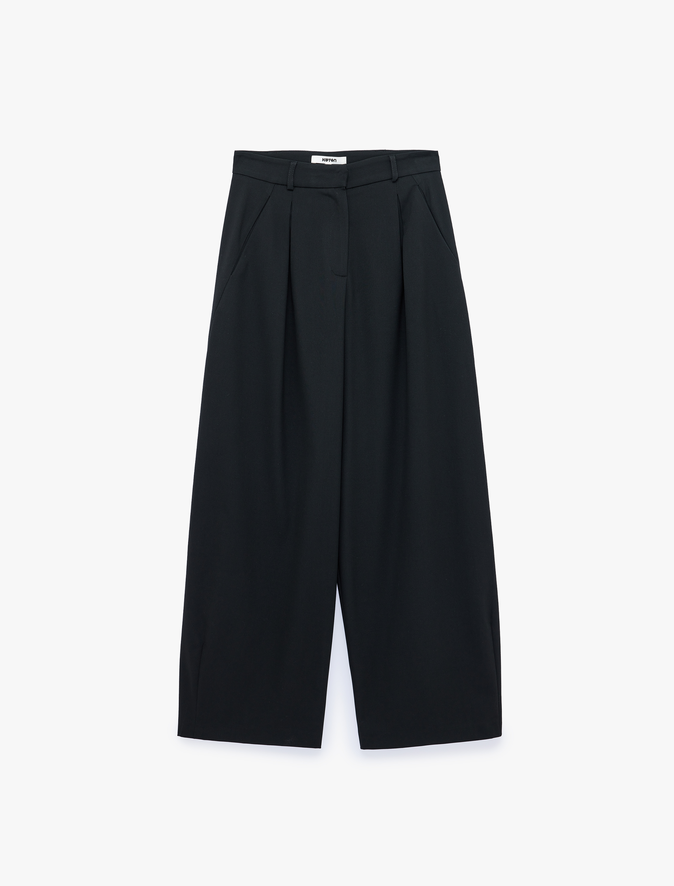   Flanel Kumaş Pileli Cepli Barrel Pantolon