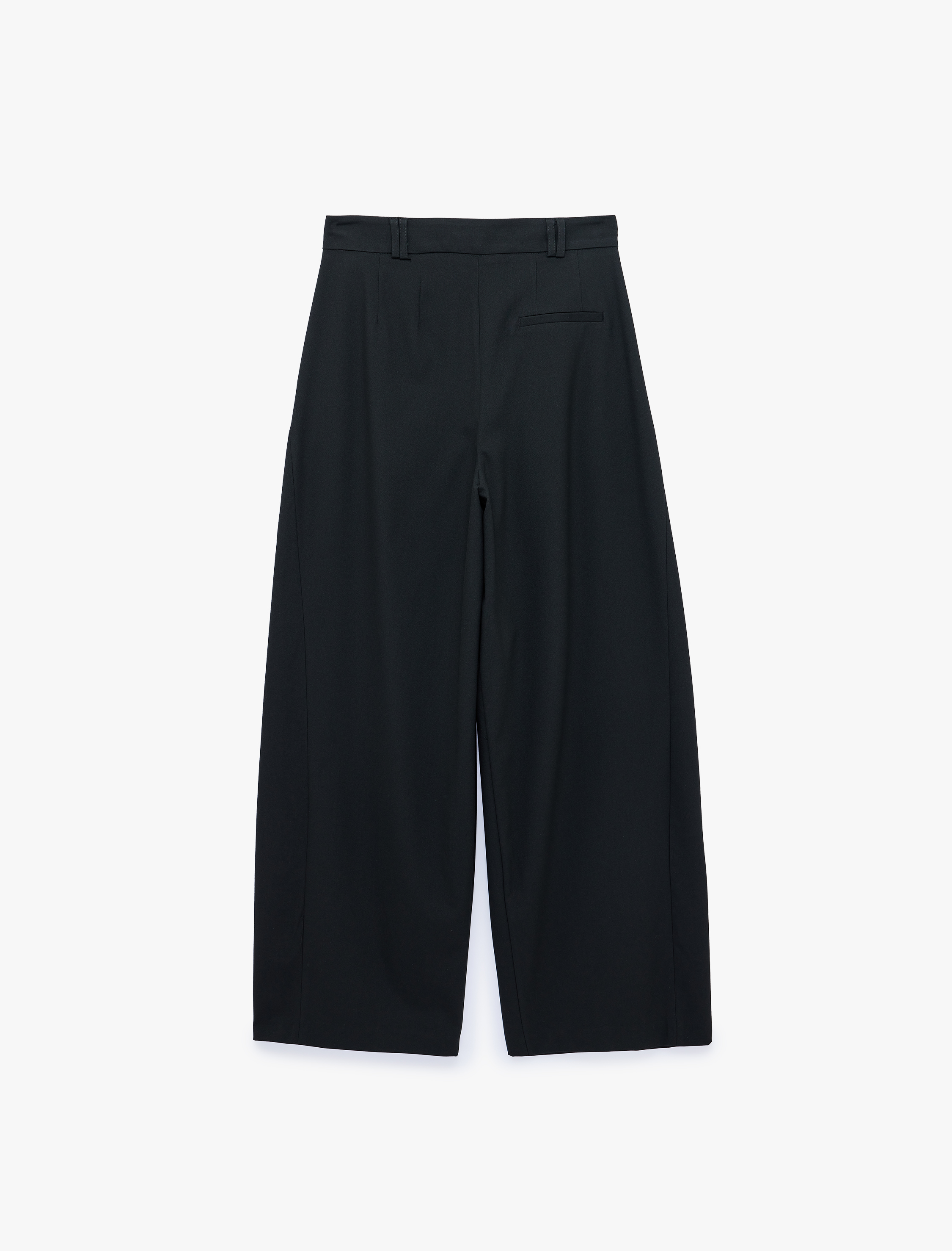   Flanel Kumaş Pileli Cepli Barrel Pantolon