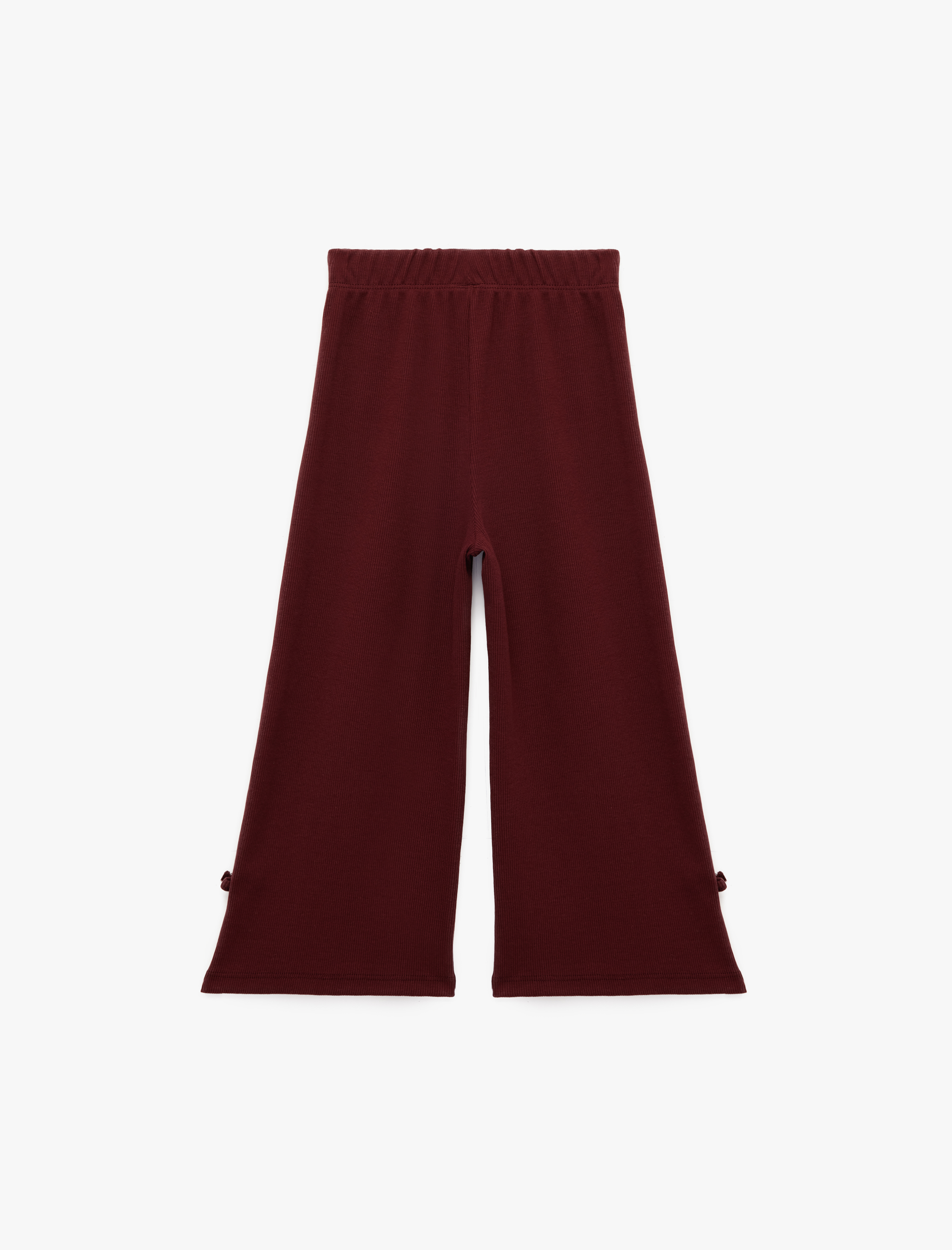  Kız Bebek Fiyonklu Pamuklu Beli Lastikli Kaşkorse Geniş Paça Pantolon
