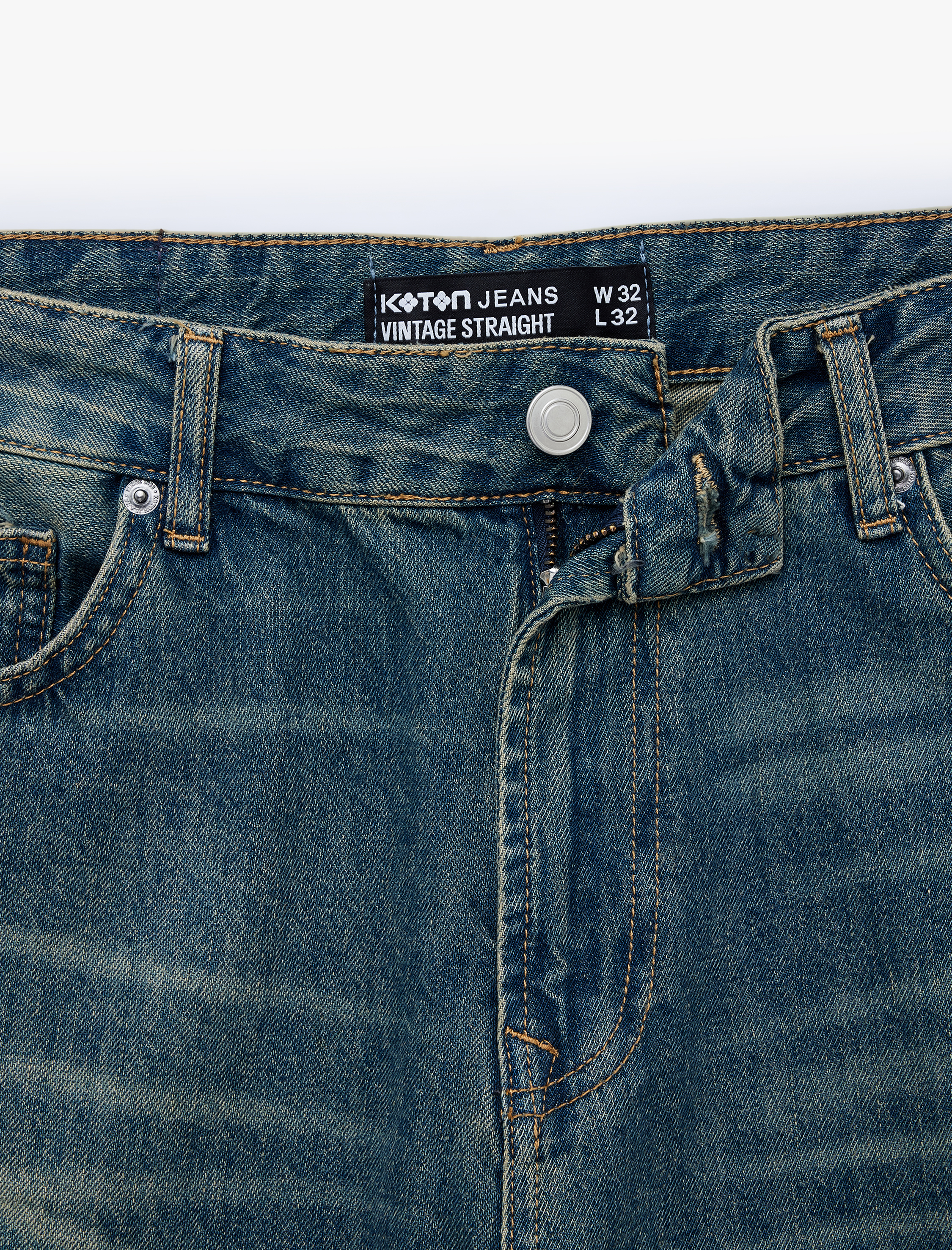   Pamuklu Cepli Normal Bel Vintage Straight Fit Jean Pantolon
