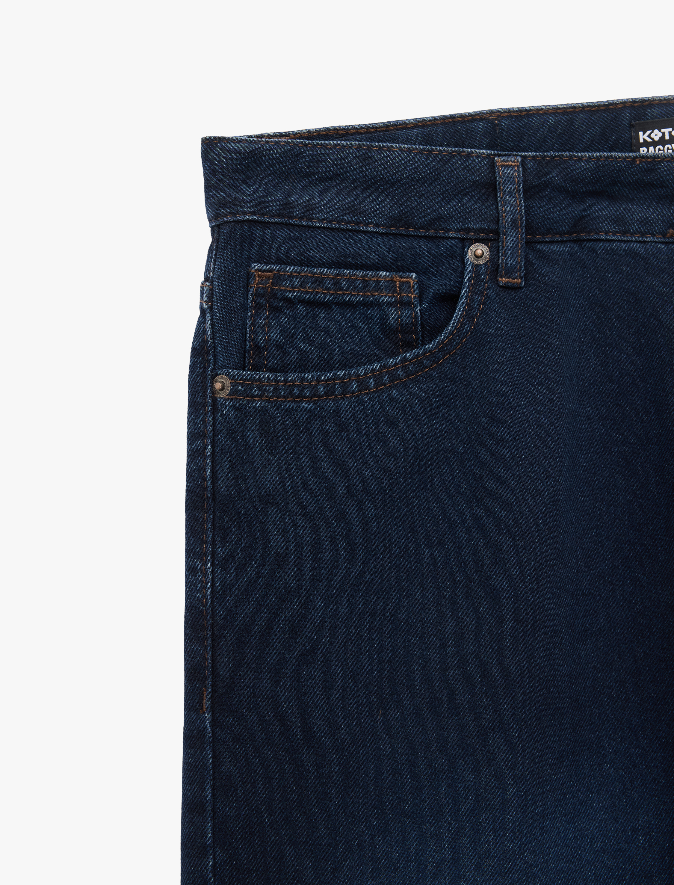   Pamuklu Rahat Kalıp Cepli Baggy Jean Pantolon