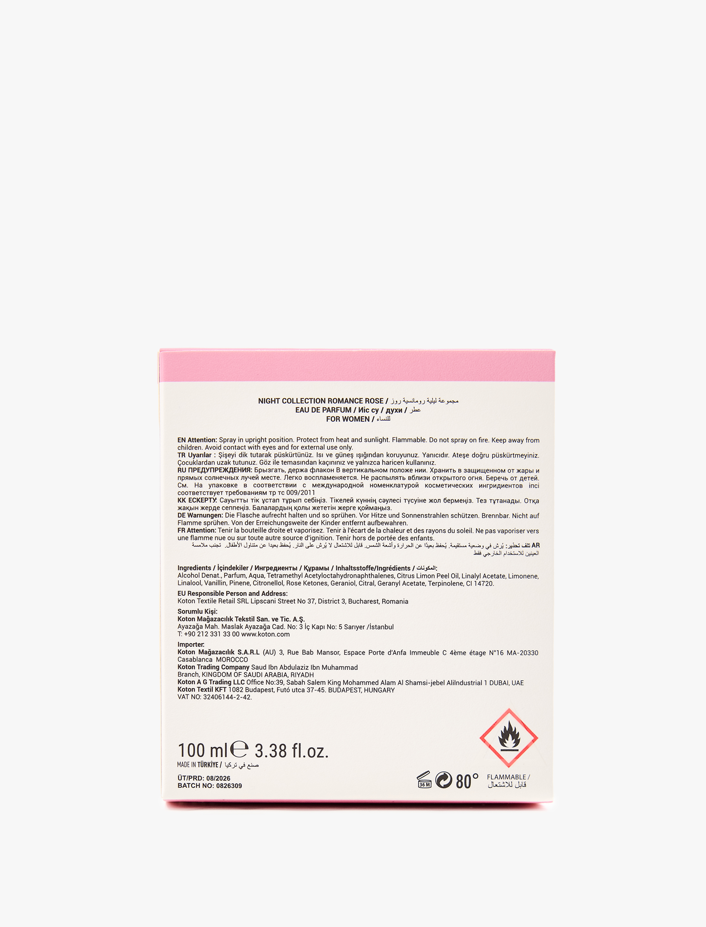  Kadın Parfüm Romance Rose 100 ML