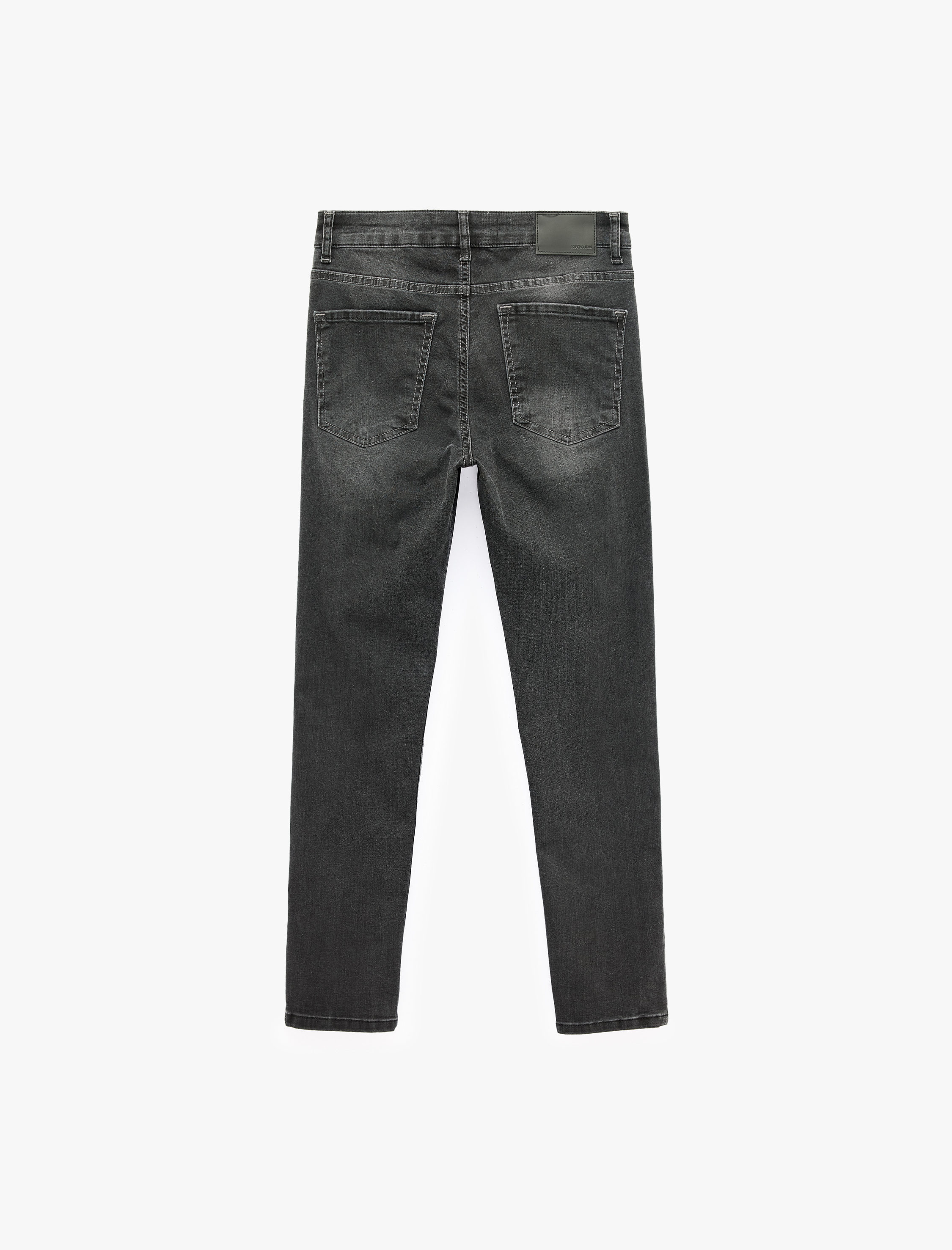   Normal Bel Cepli Pamuklu Skinny Denim Pantolon - Skinny Jeans