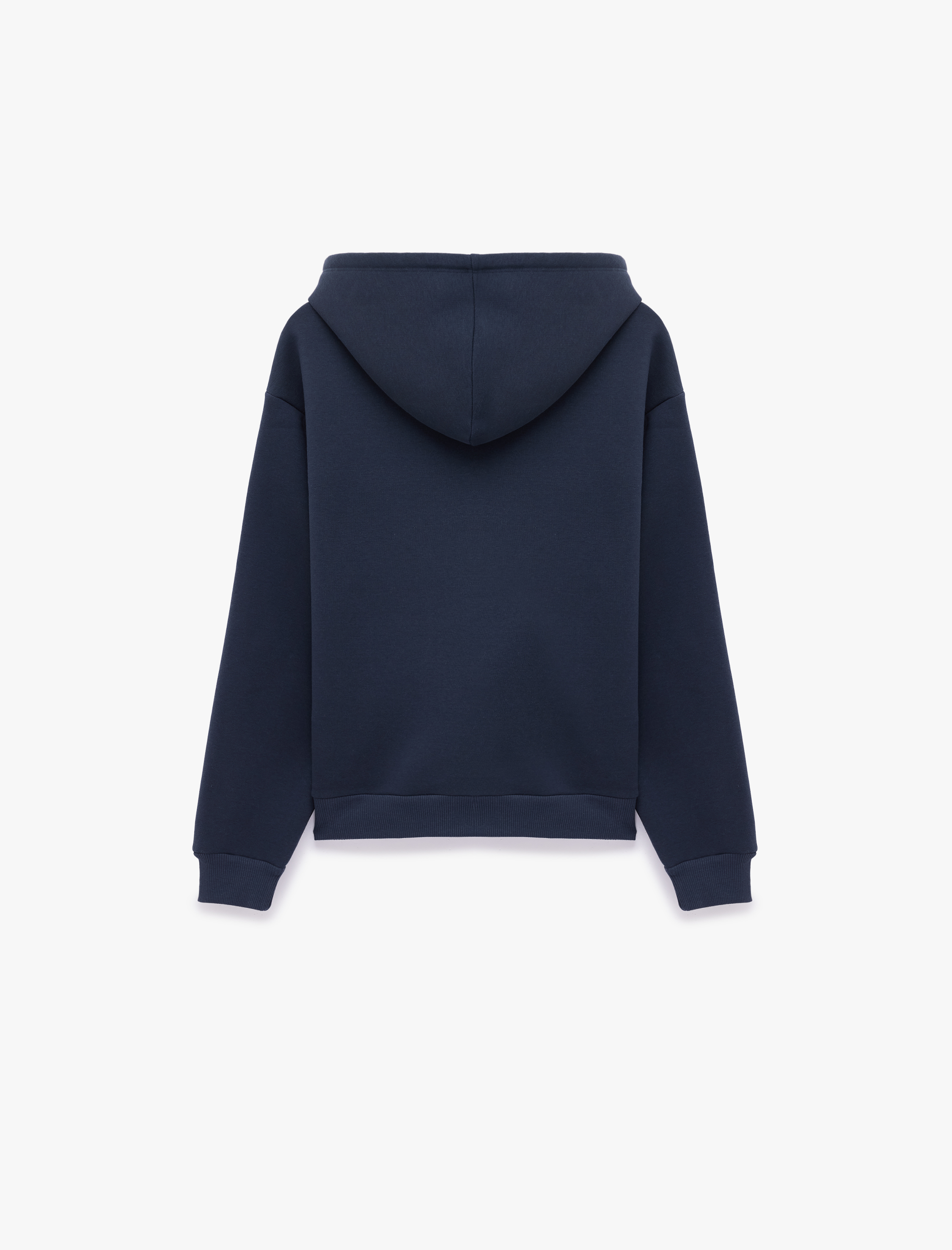   Şardonlu Kanguru Cepli Uzun Kollu Kapüşonlu Fermuarlı Oversize Spor Sweatshirt