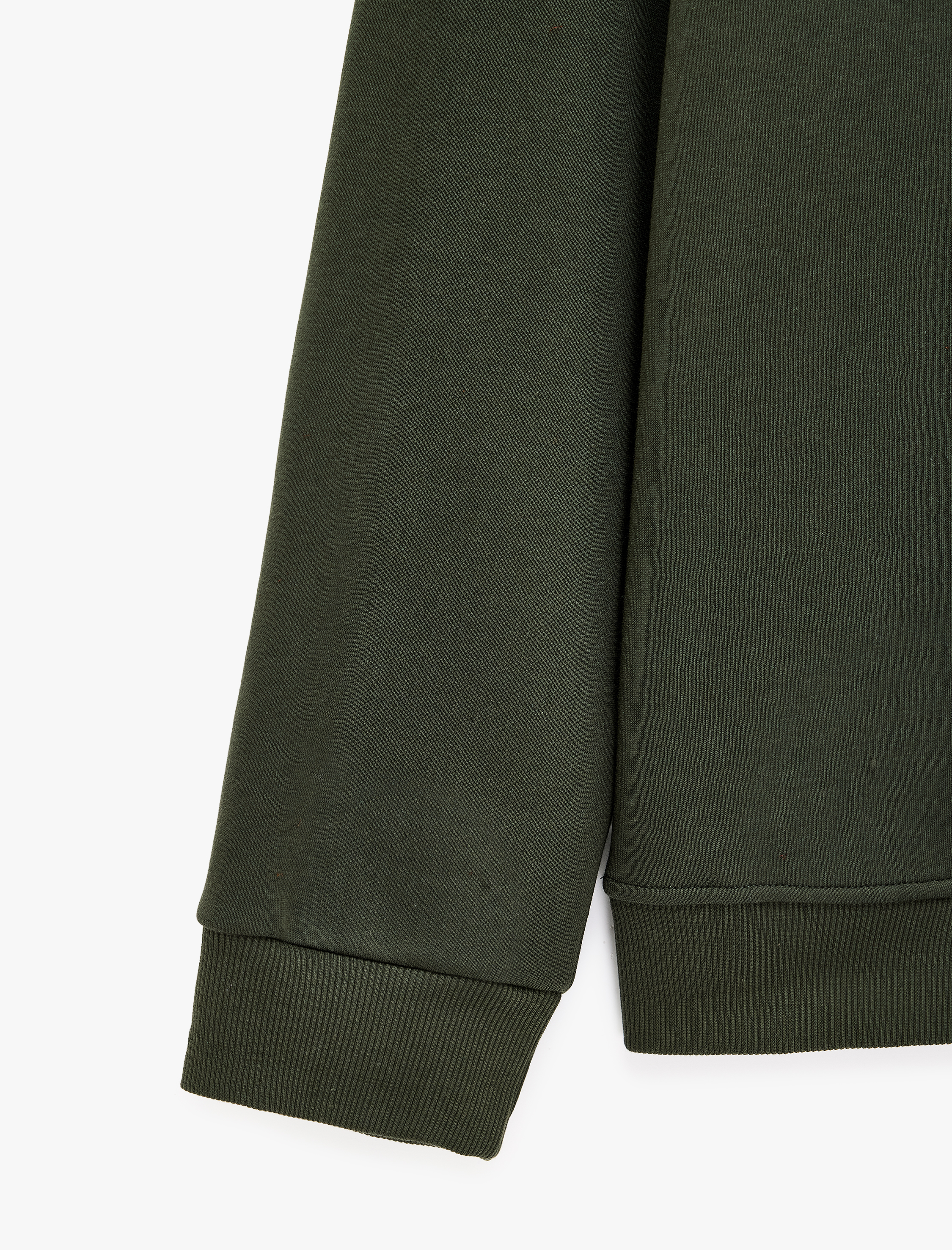   Üç İplik Şardonlu Rahat Kalıp Bisiklet Yaka Uzun Kollu Arkası Baskılı Sweatshirt