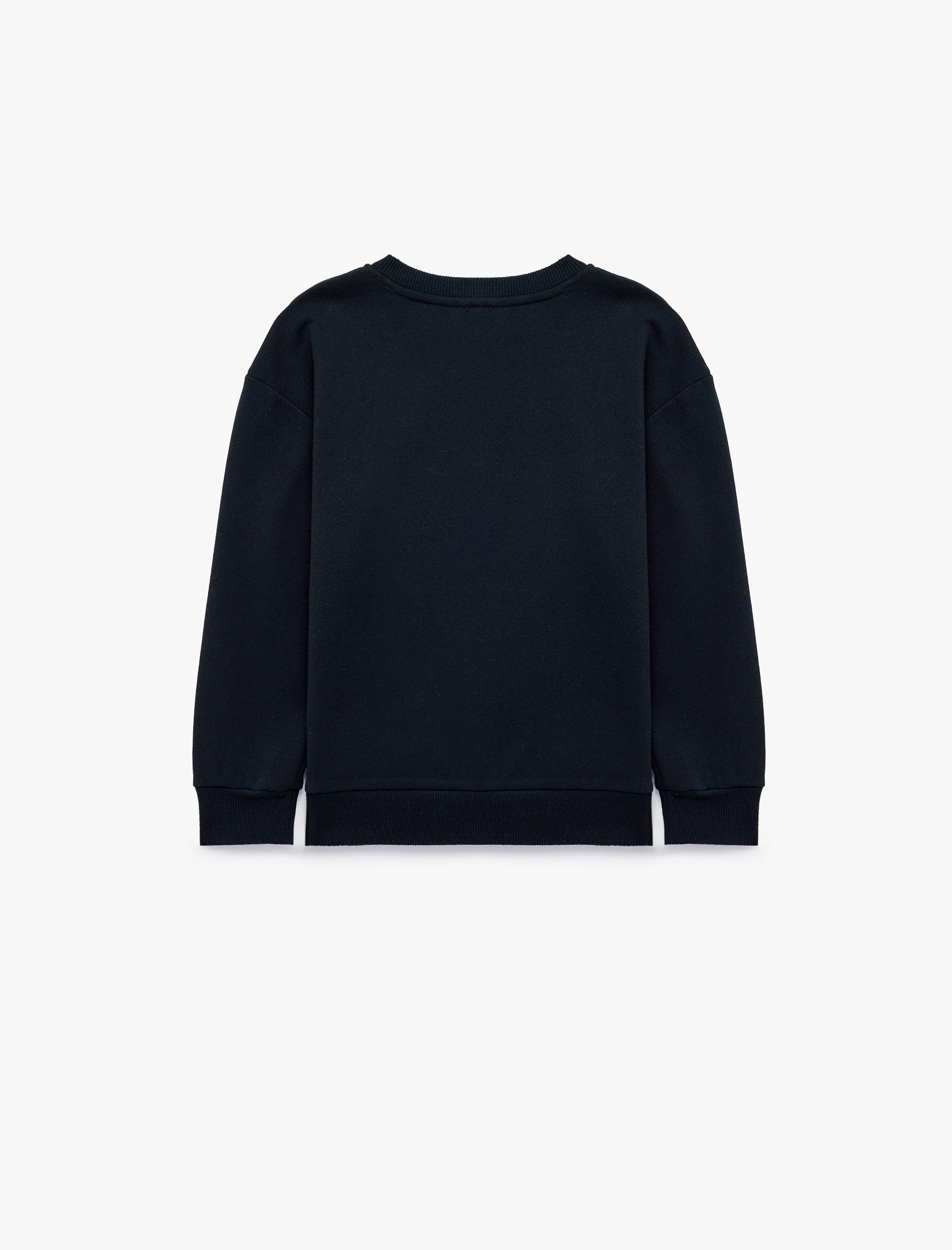  Erkek Çocuk Basketbol Baskılı Bisiklet Yaka Şardonlu Uzun Kollu Sweatshirt