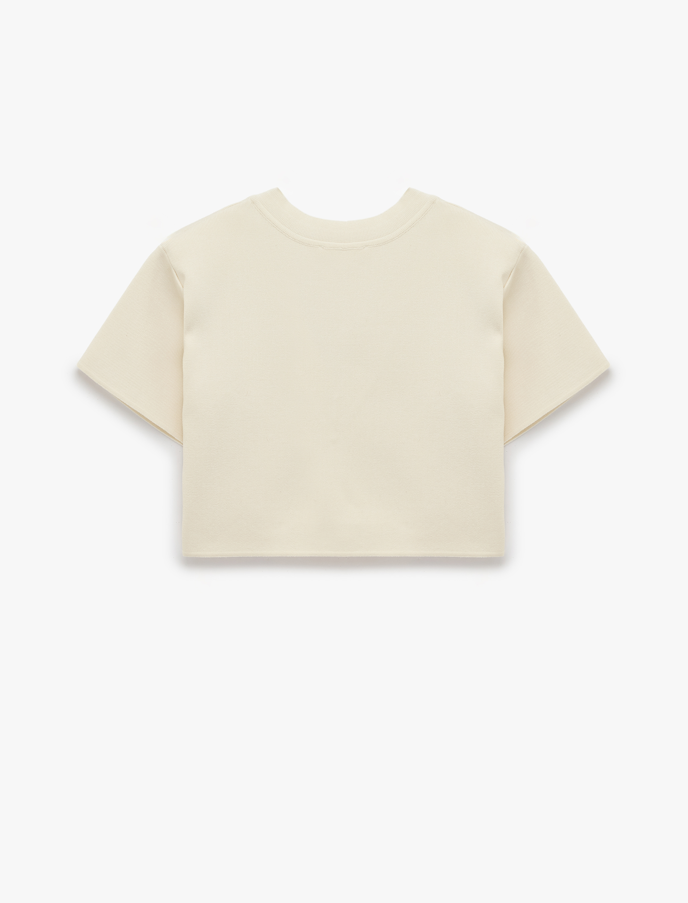   Boxy Fit Kısa Kollu V Yaka Crop Triko Kazak