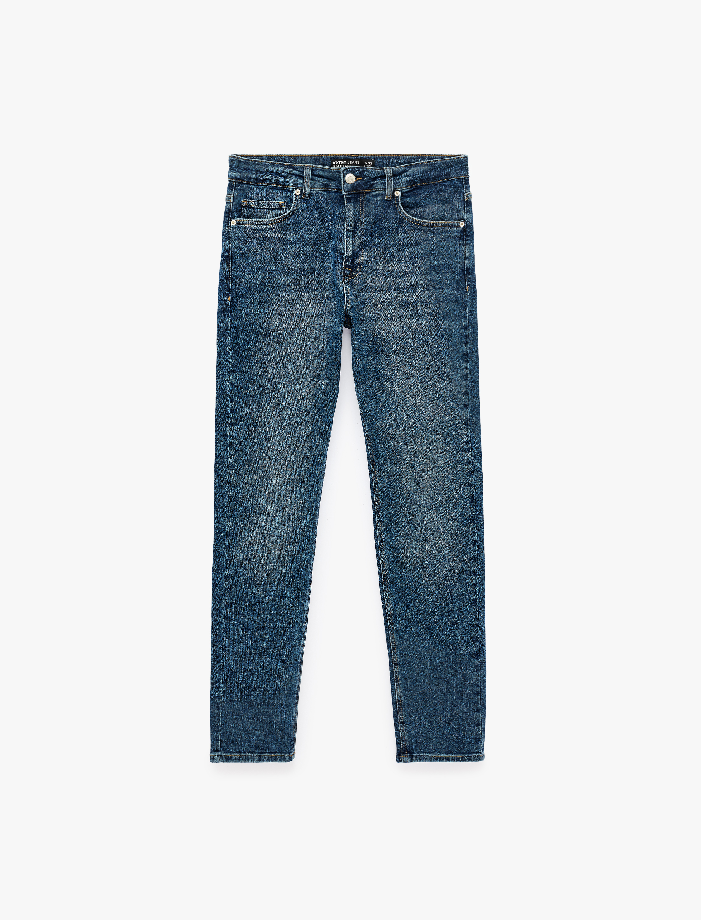   Normal Bel Cepli Pamuklu Slim Fit Jean Pantolon - Brad Jean
