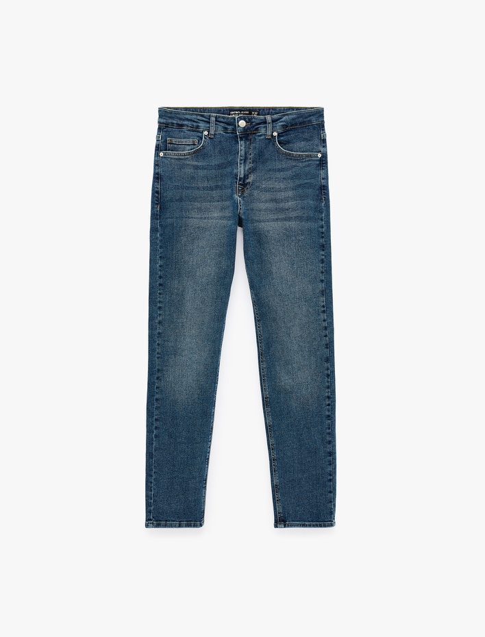  Normal Bel Cepli Pamuklu Slim Fit Jean Pantolon - Brad Jean
