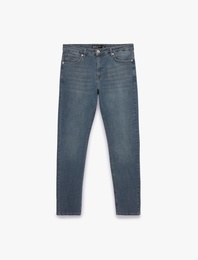 Cepli Normal Bel Pamuklu Slim Fit Jean Pantolon - Brad Jean