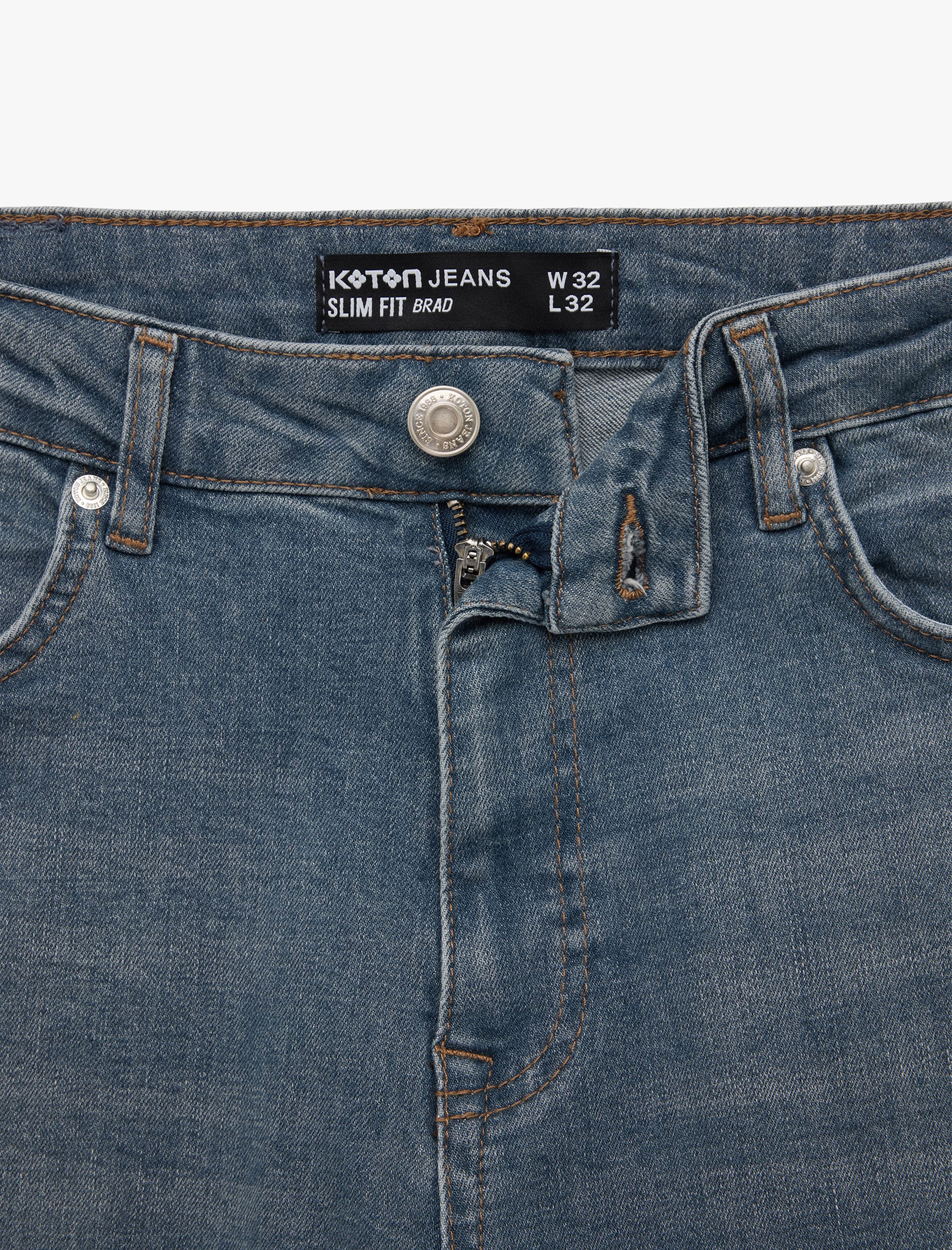   Cepli Normal Bel Pamuklu Slim Fit Jean Pantolon - Brad Jean