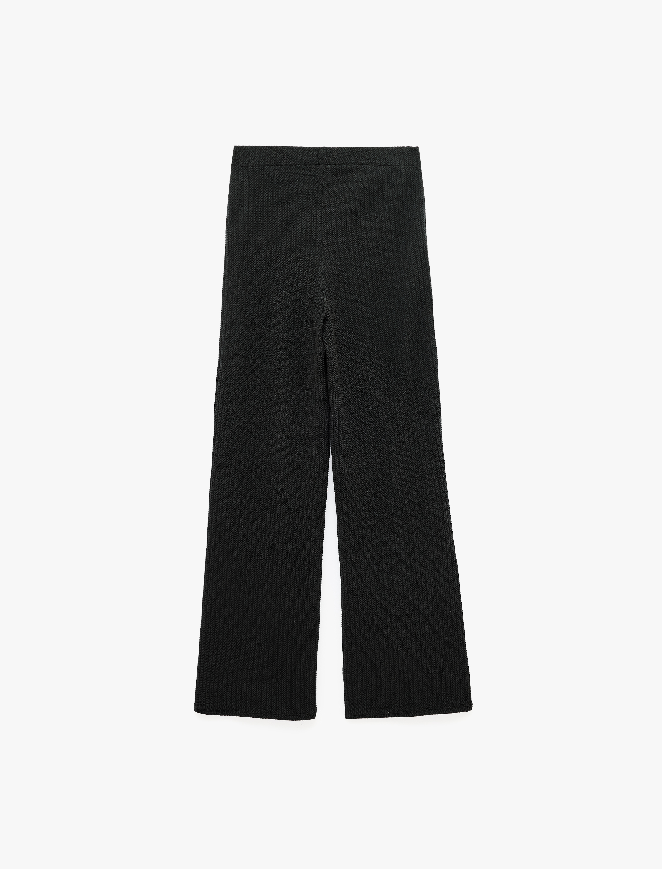   Kaşkorse Kumaş Düz Bol Paça Pantolon