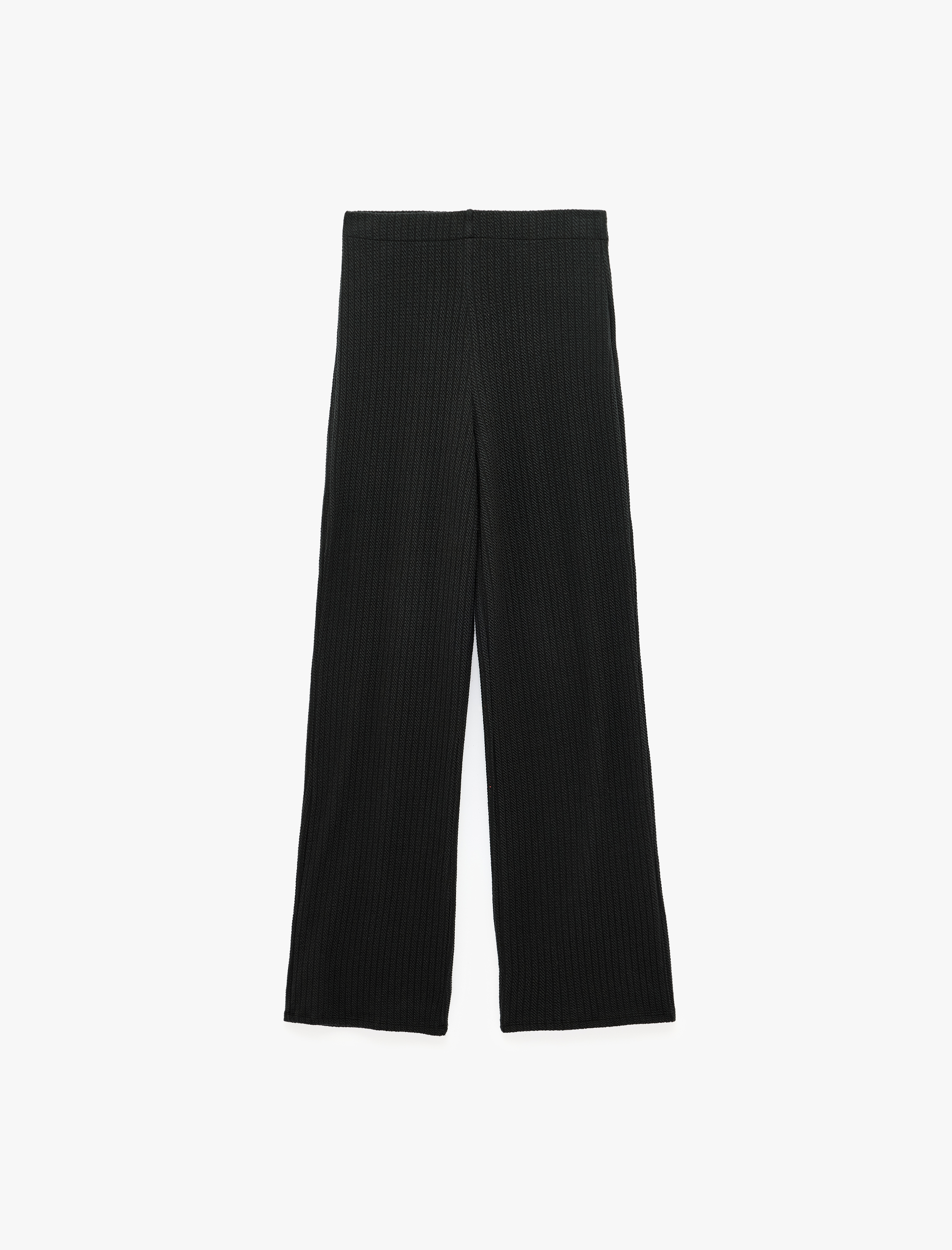   Kaşkorse Kumaş Düz Bol Paça Pantolon