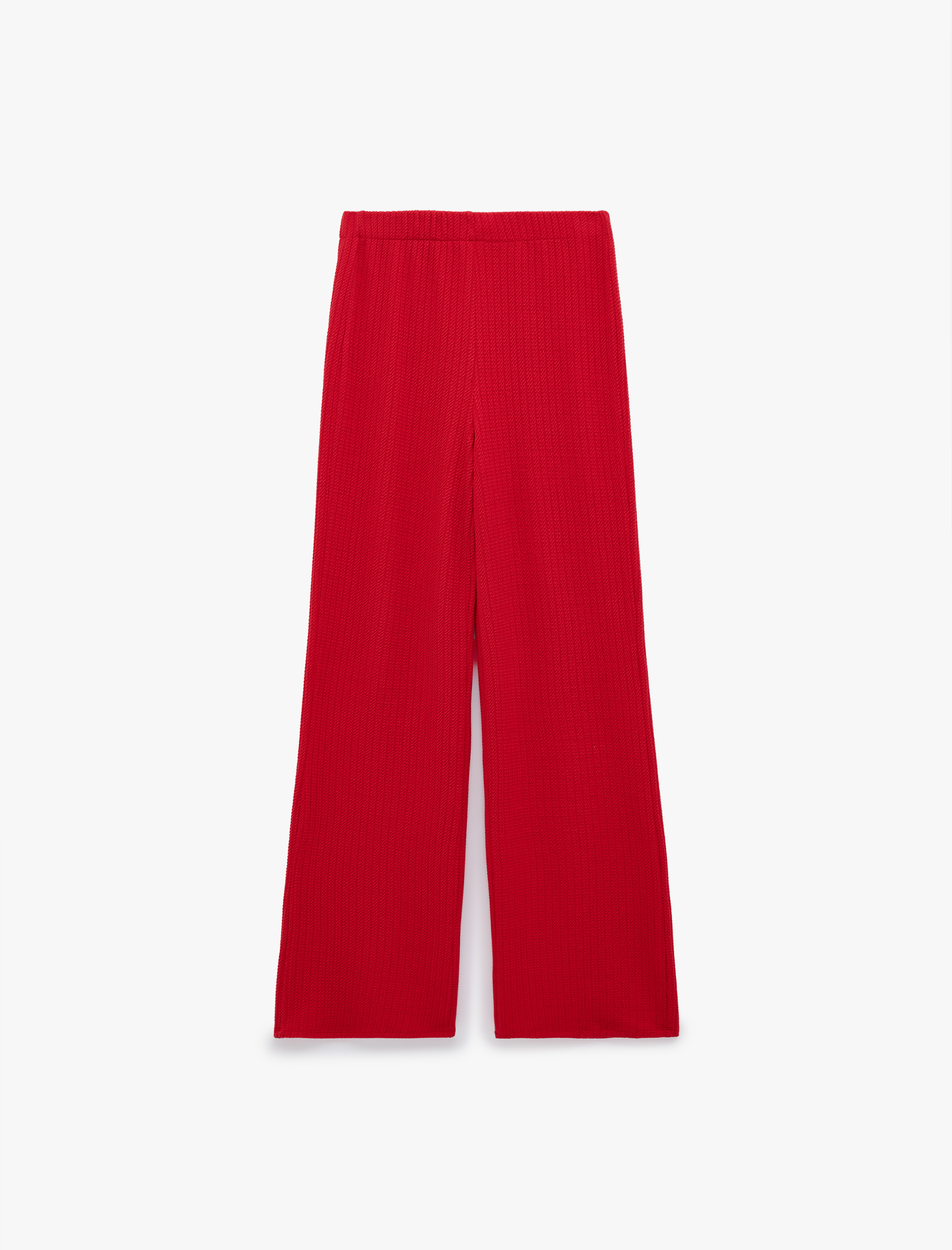   Kaşkorse Kumaş Düz Bol Paça Pantolon