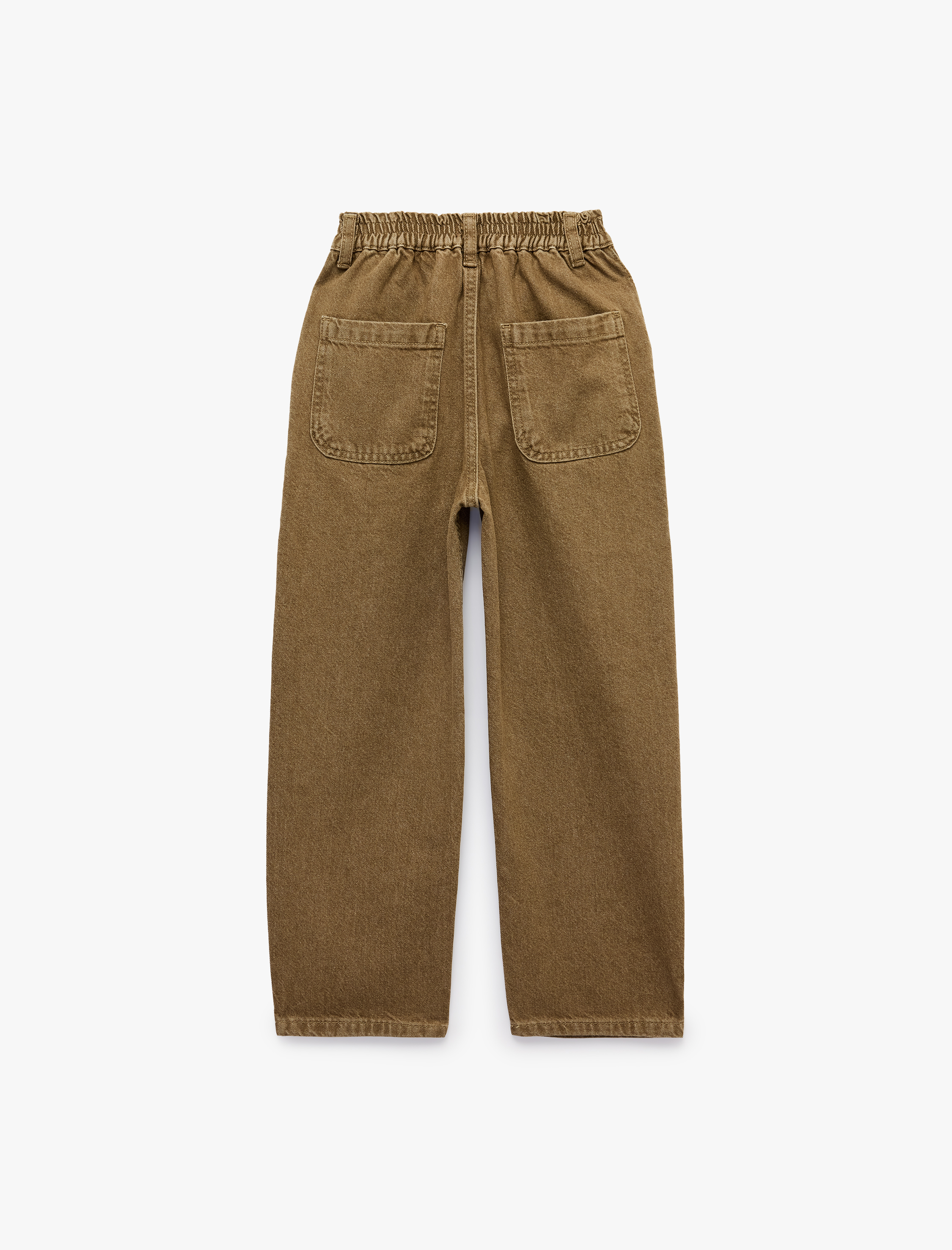 Erkek Çocuk Cepli Pamuklu Baggy Denim Pantolon
