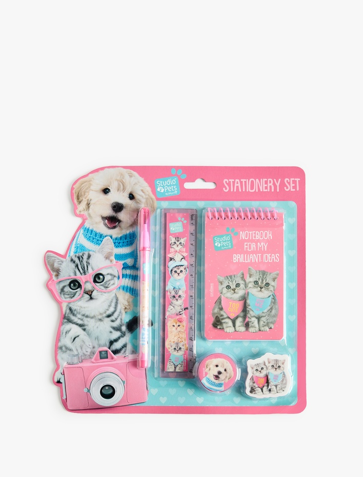 Kadın Studio Pets Lisanslı Kedi ve Köpek Temalı Kırtasiye Seti