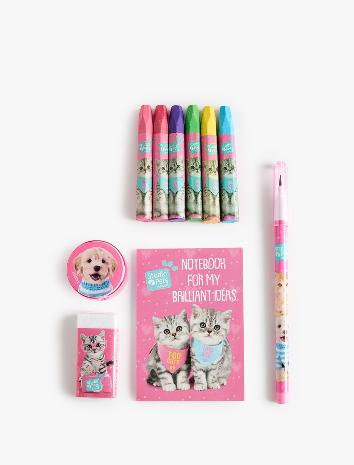 Kadın Studio Pets Lisanslı Kedi ve Köpek Temalı Kırtasiye Seti