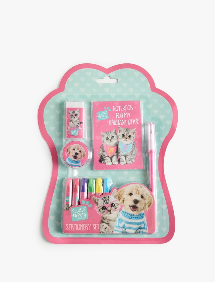 Kadın Studio Pets Lisanslı Kedi ve Köpek Temalı Kırtasiye Seti