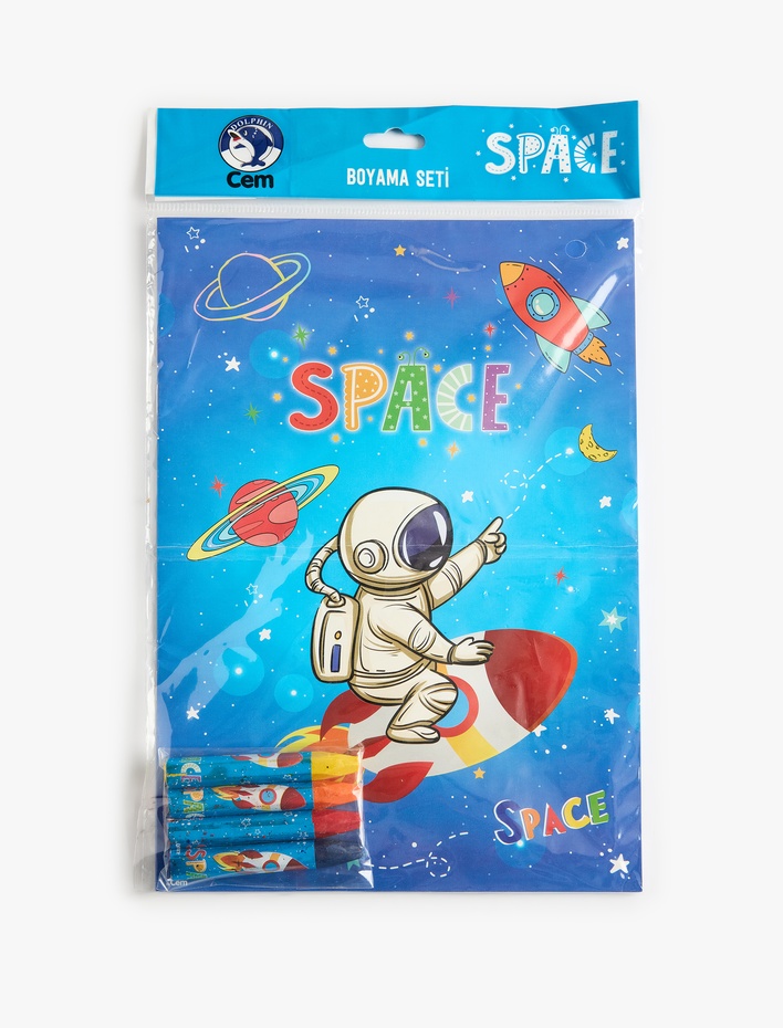 Kadın Uzay Temalı Boyama Seti