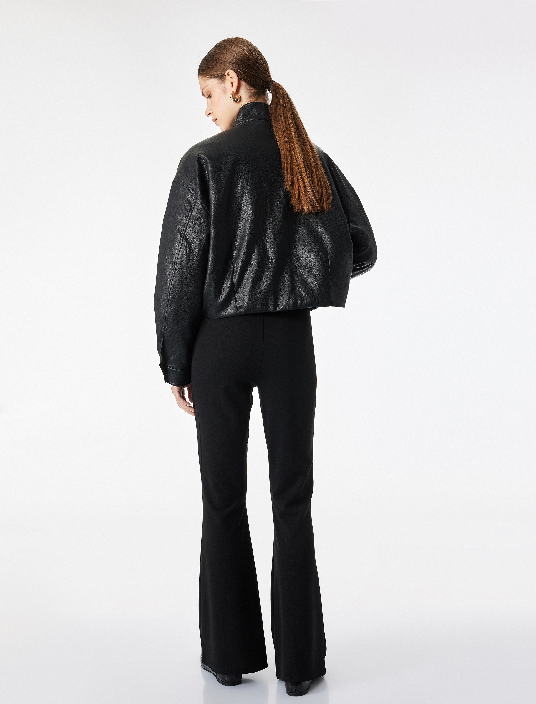   Krep Scuba Kumaş Slim Fit İspanyol Paça Tayt Pantolon
