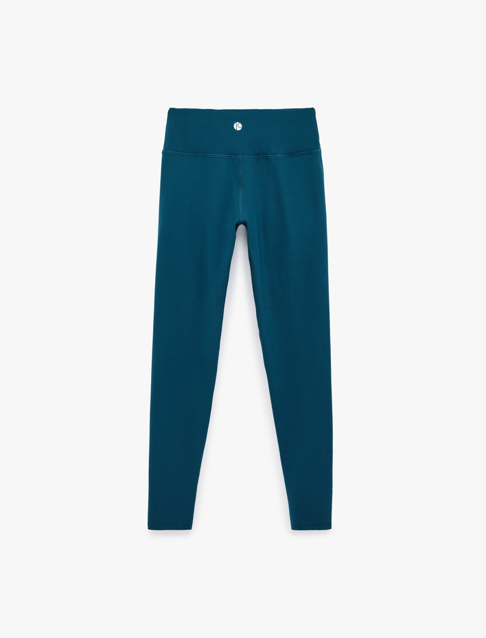  Yüksek Bel Slim Fit Dikiş Detaylı Spor Tayt